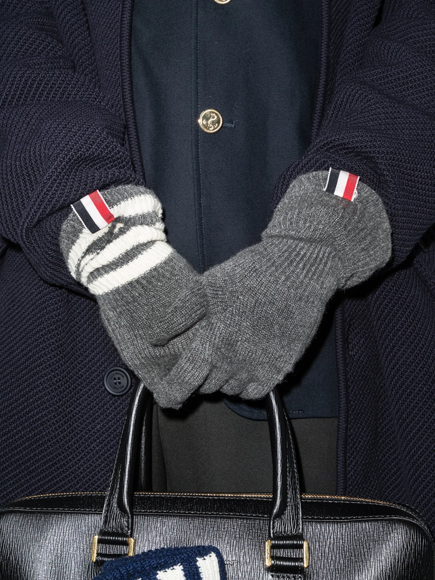4-Bar cashmere gloves