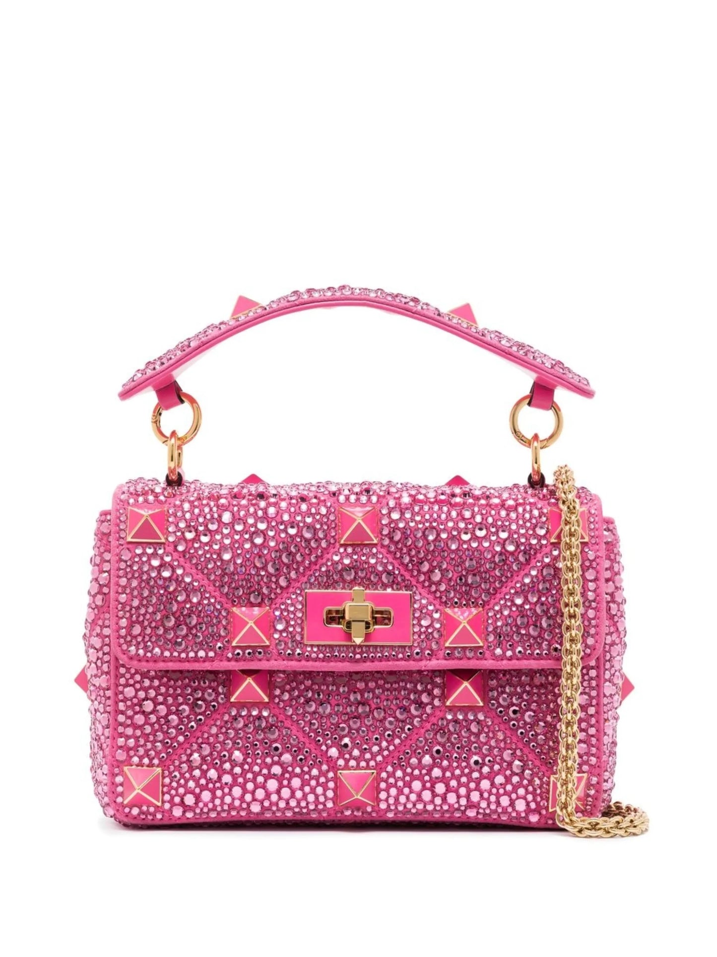 crystal-embellished Roman stud shoulder bag