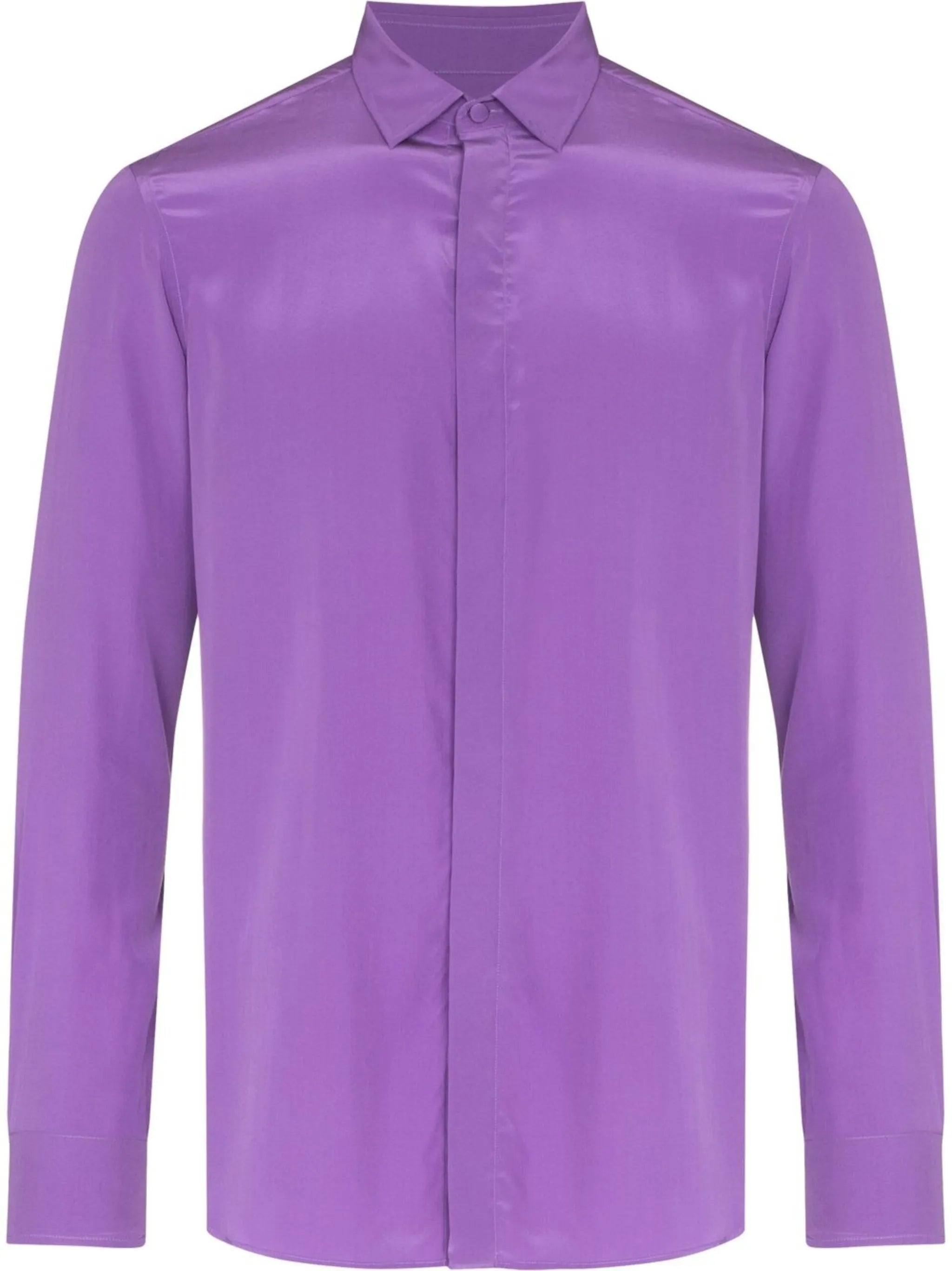 long-sleeve silk shirt