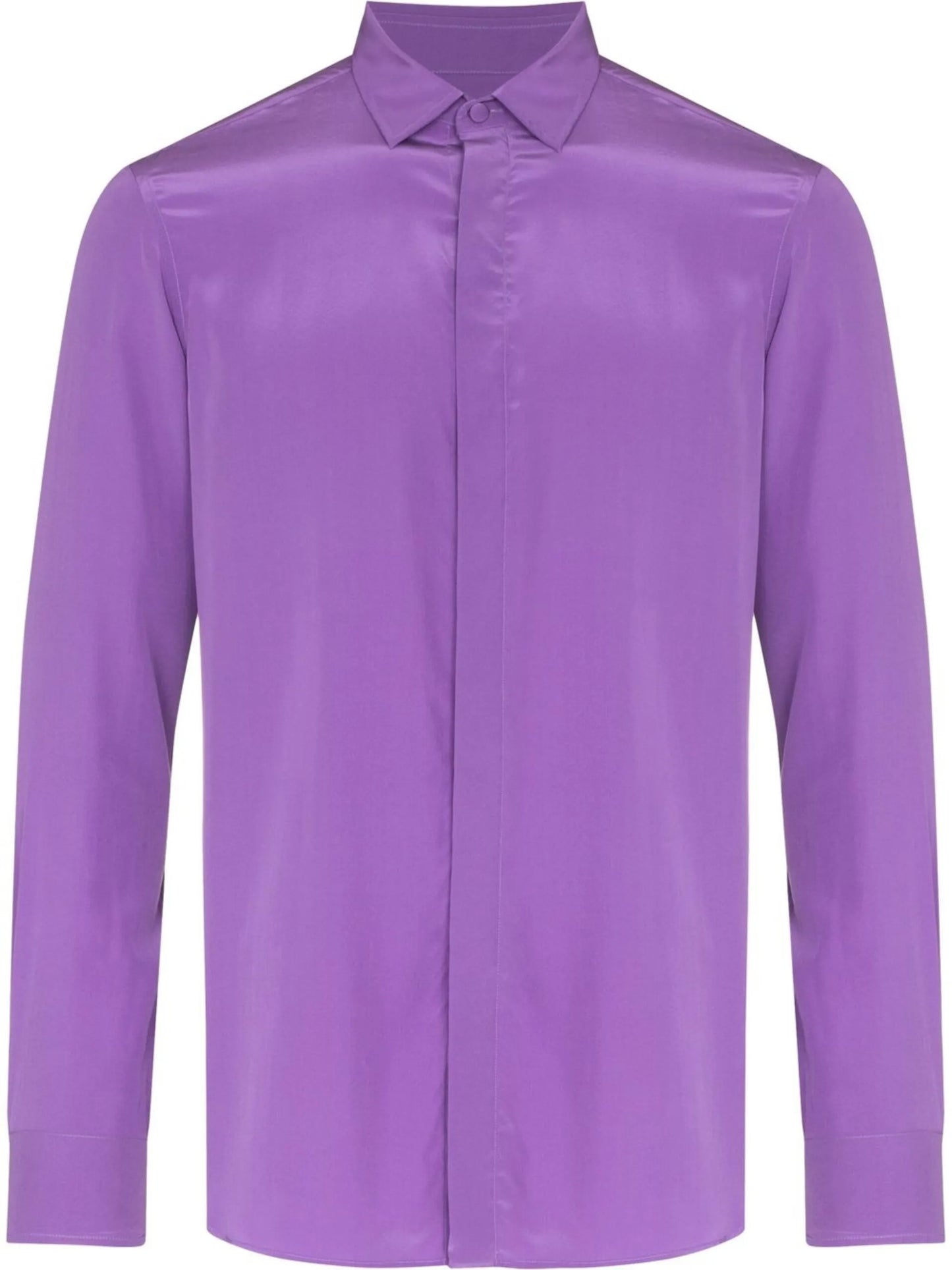 long-sleeve silk shirt