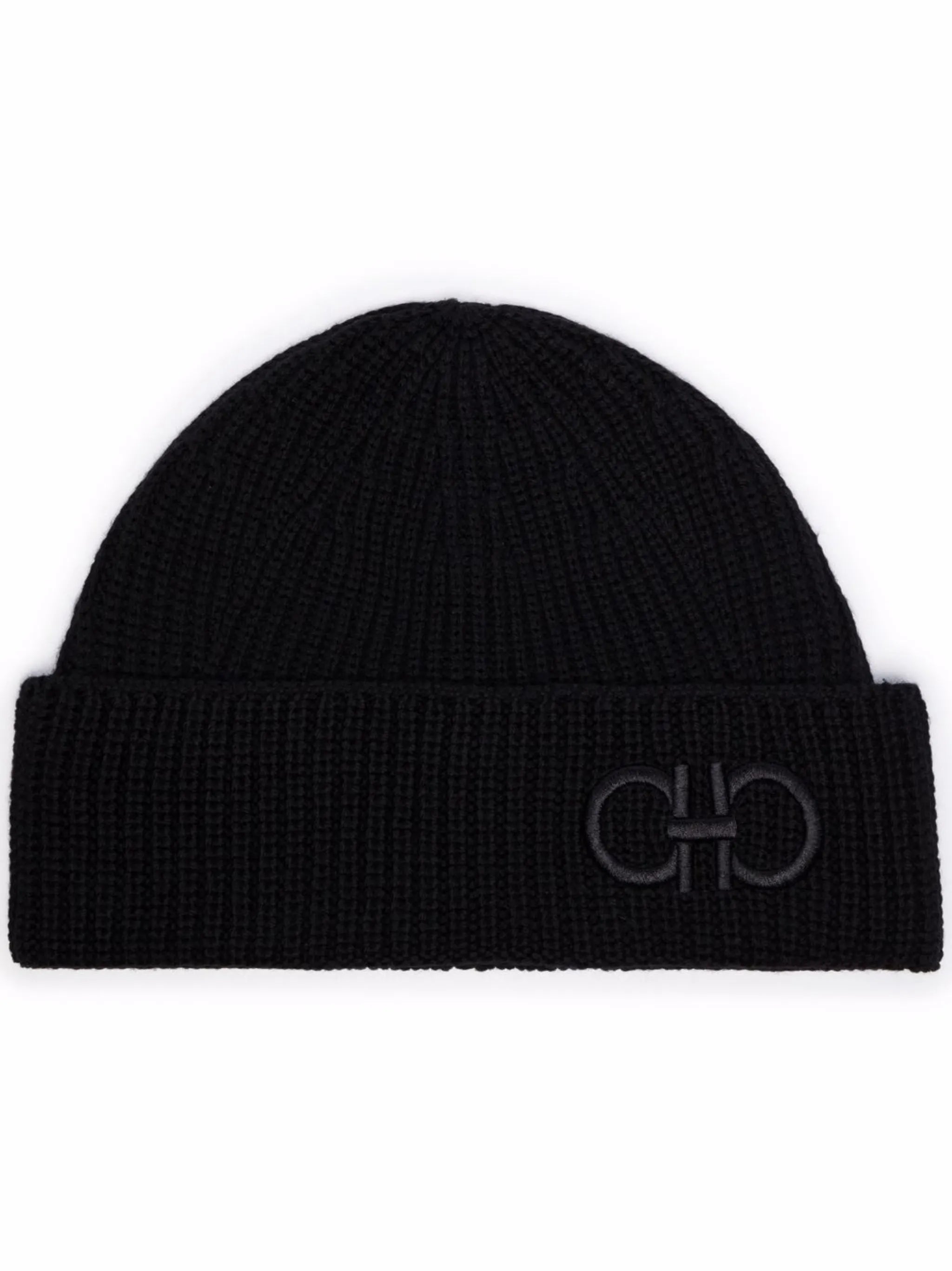 Gancini-logo wool beanie