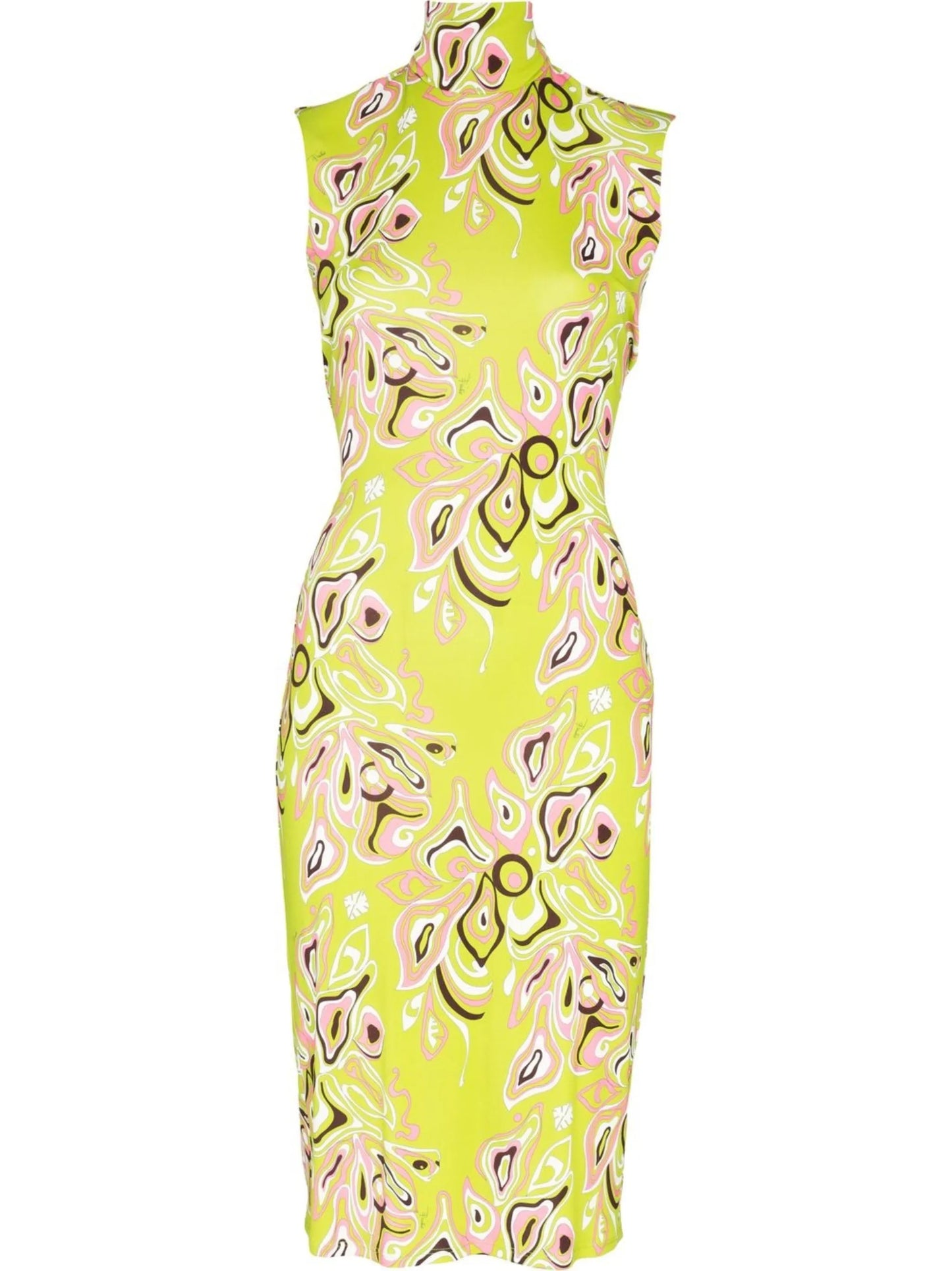 Africana-print open-back dress
