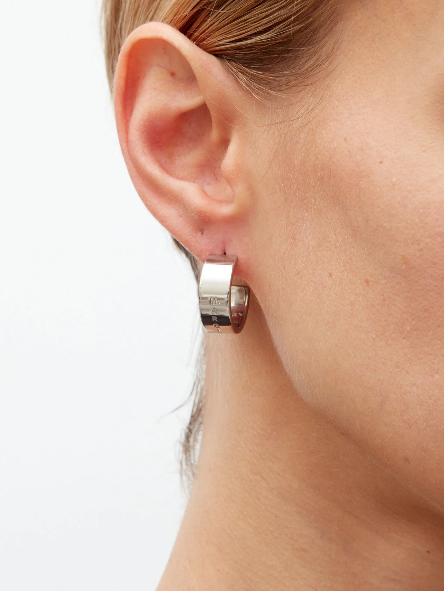 Minimal engraved hoop earrings