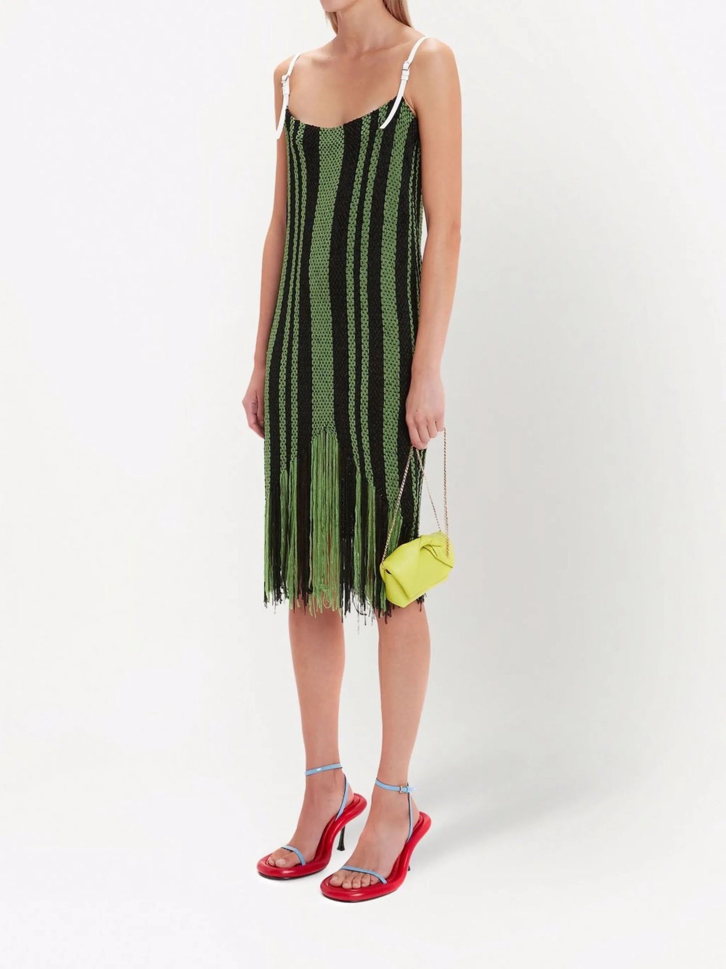 fringe-detail camisole dress