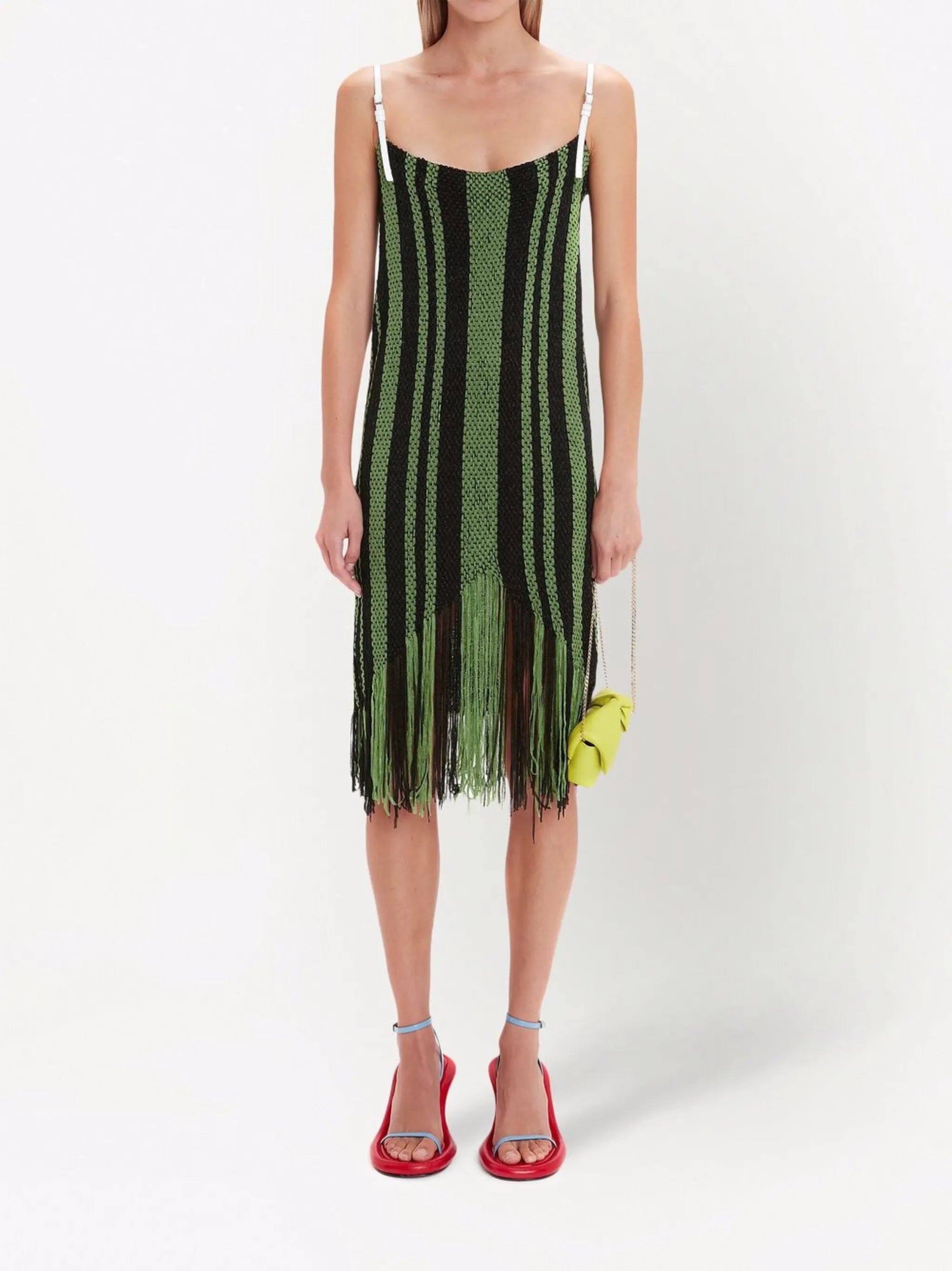 fringe-detail camisole dress