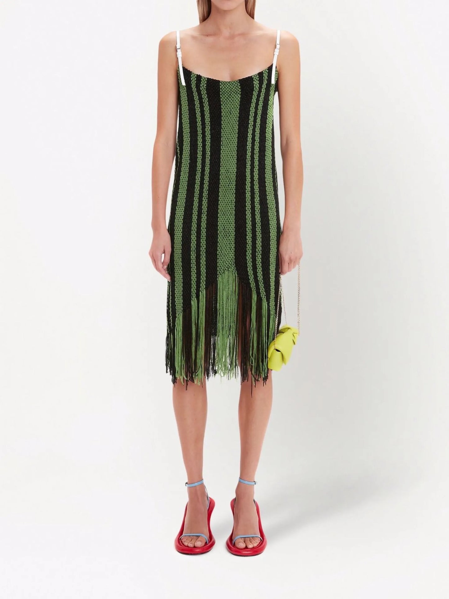 fringe-detail camisole dress