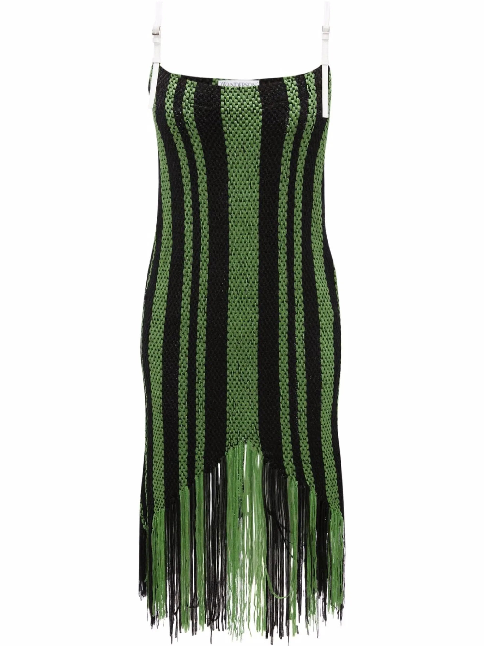 fringe-detail camisole dress