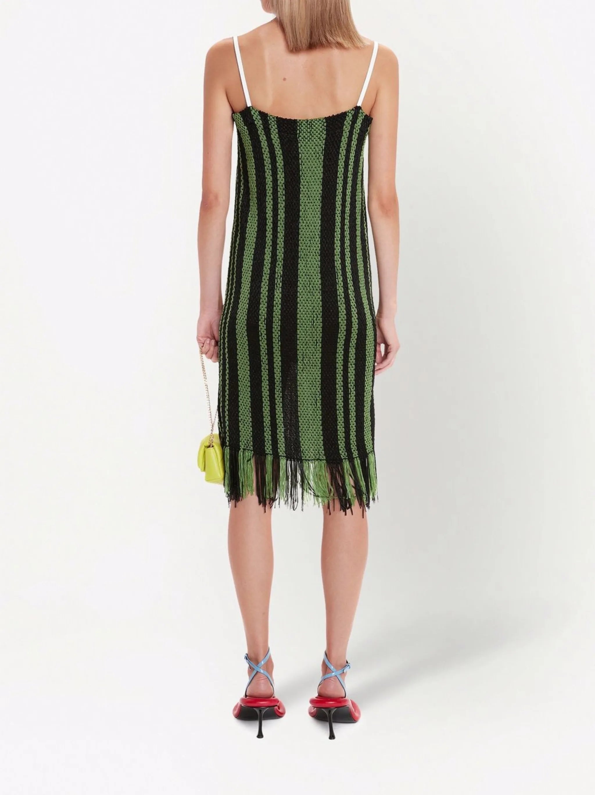 fringe-detail camisole dress