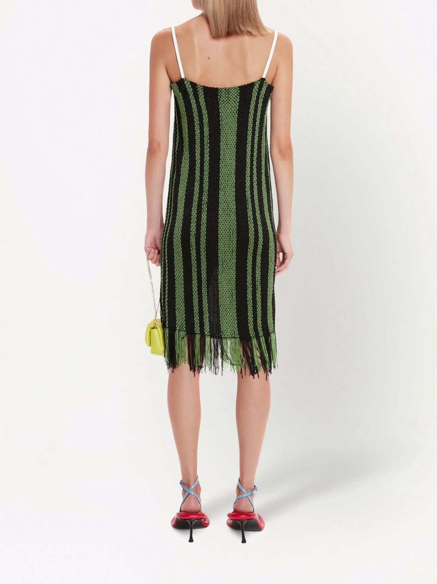 fringe-detail camisole dress