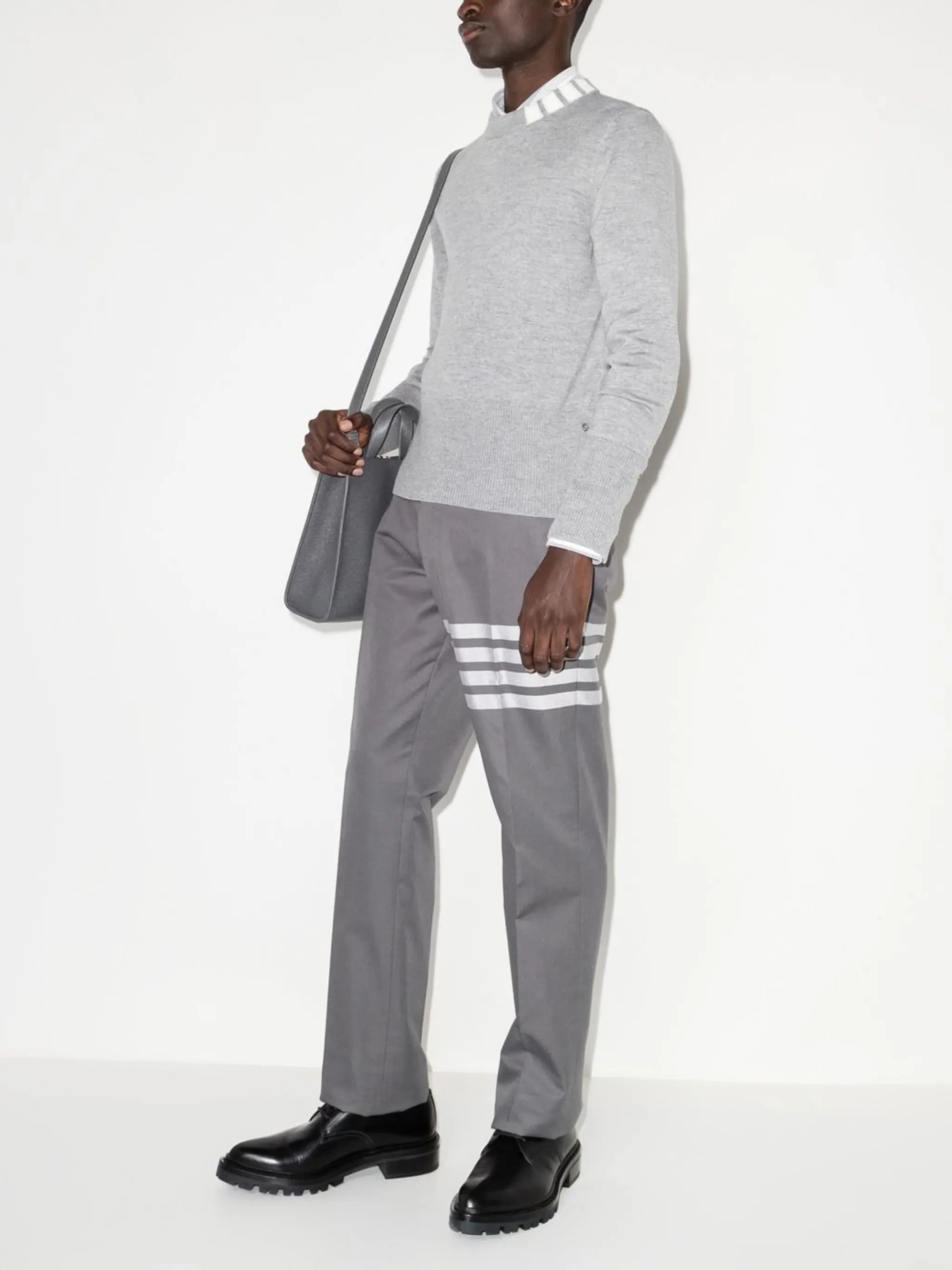 4-Bar panelled wool jumper