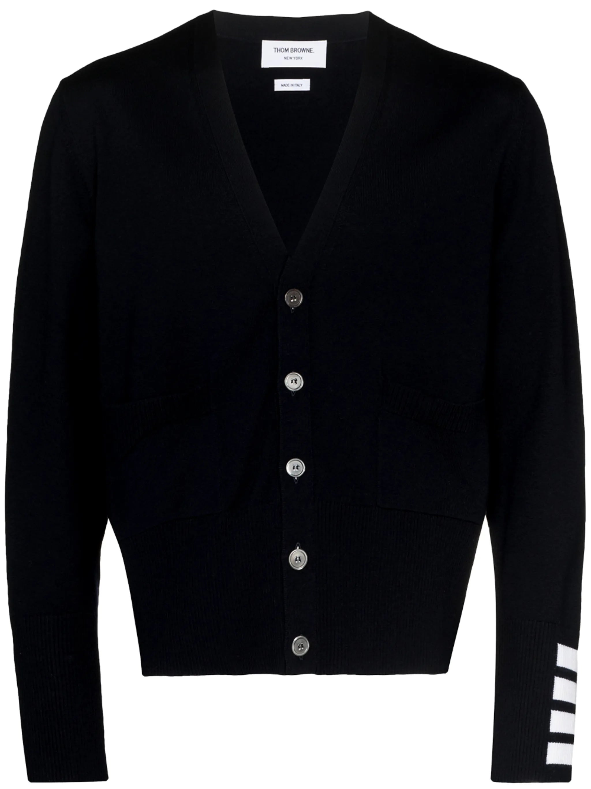 4-Bar stripe detail cardigan