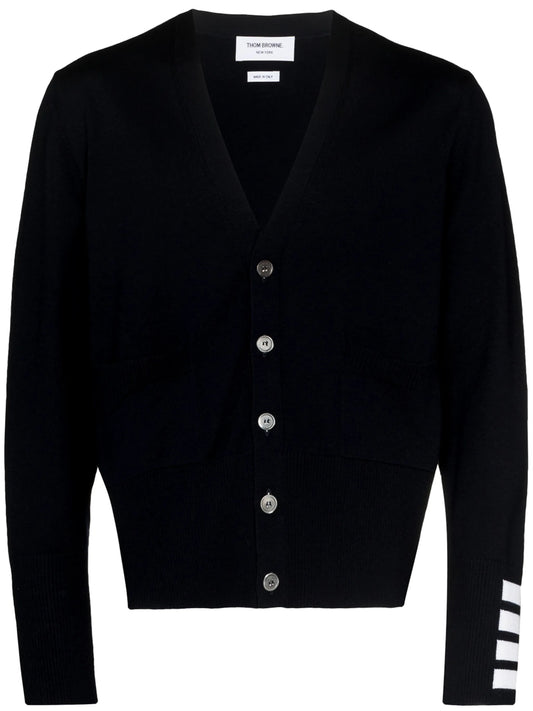 4-Bar stripe detail cardigan