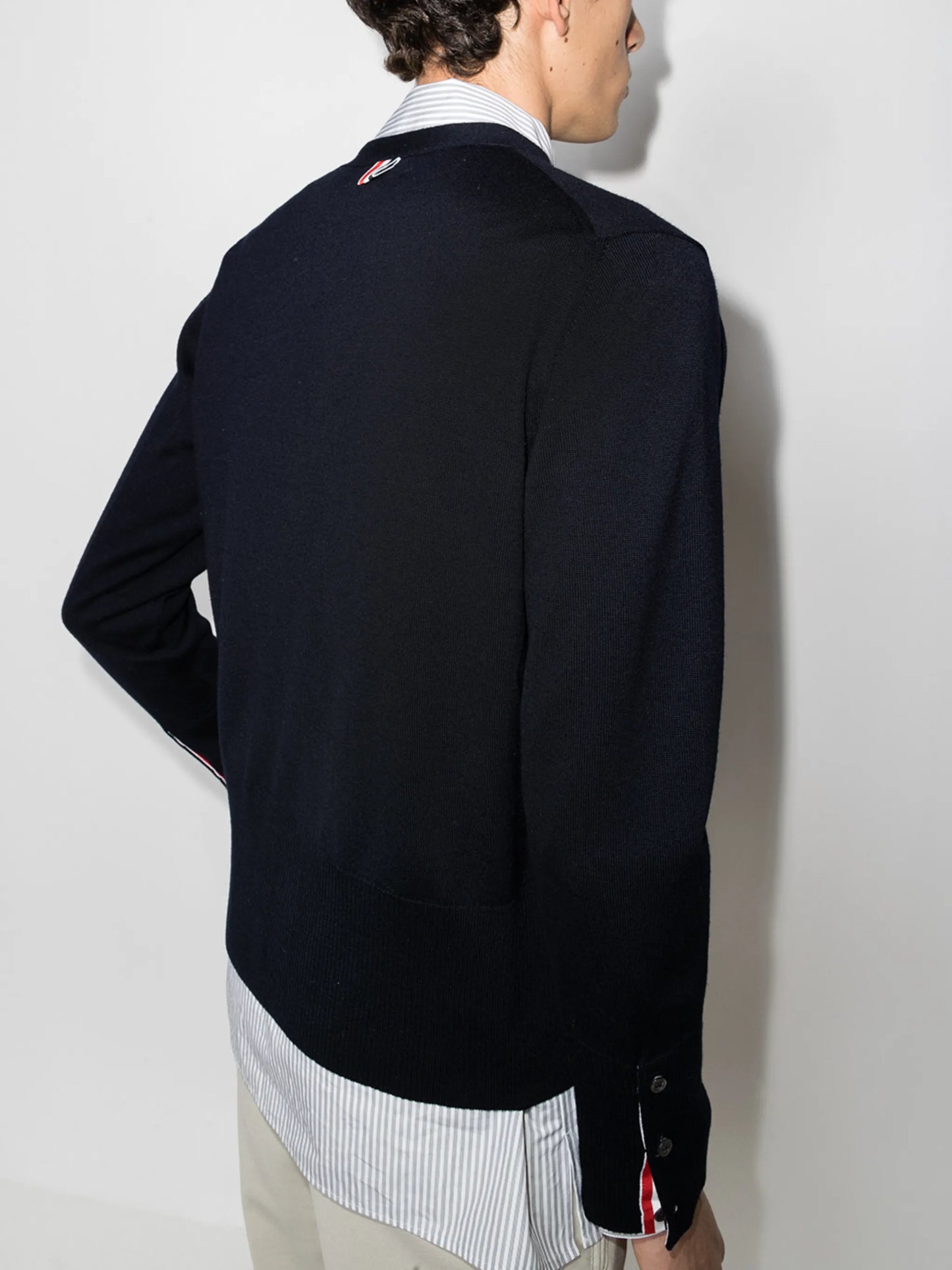 4-Bar stripe detail cardigan
