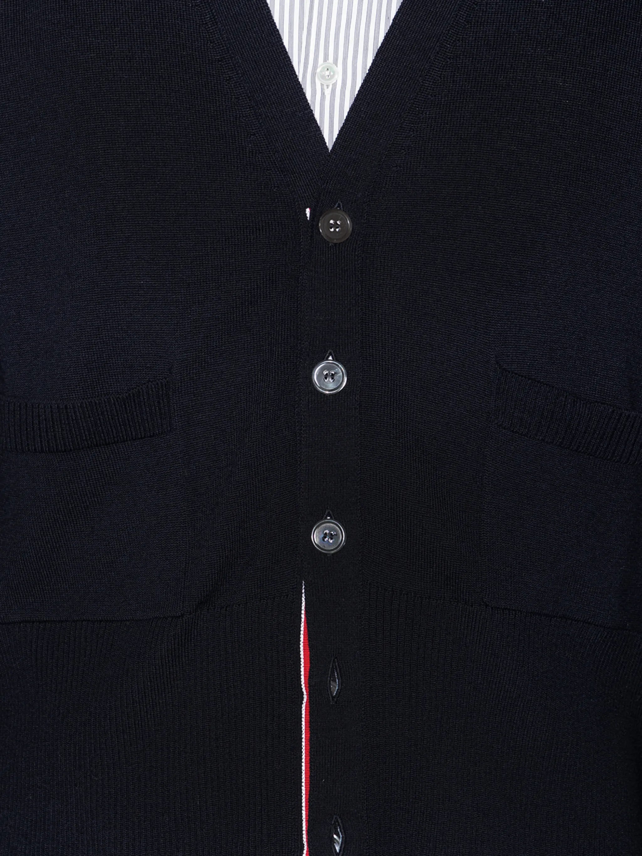 4-Bar stripe detail cardigan