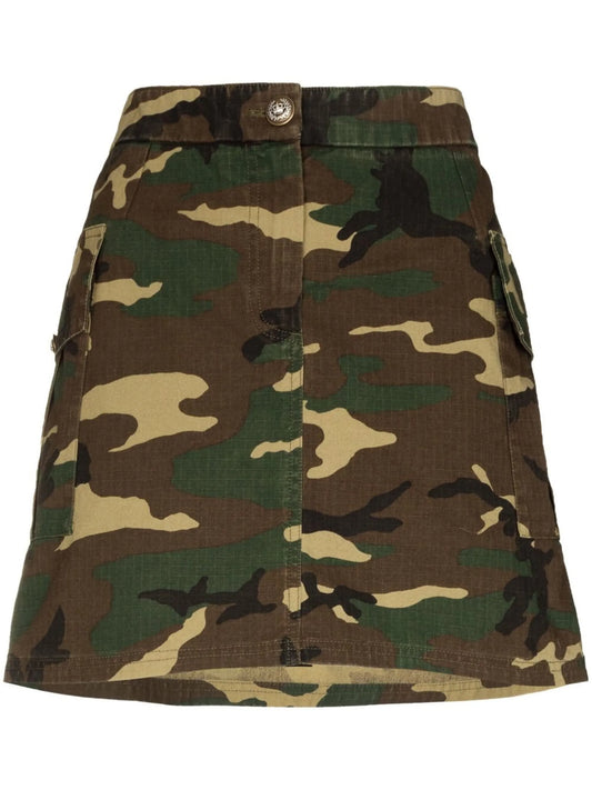 camouflage-print mini skirt