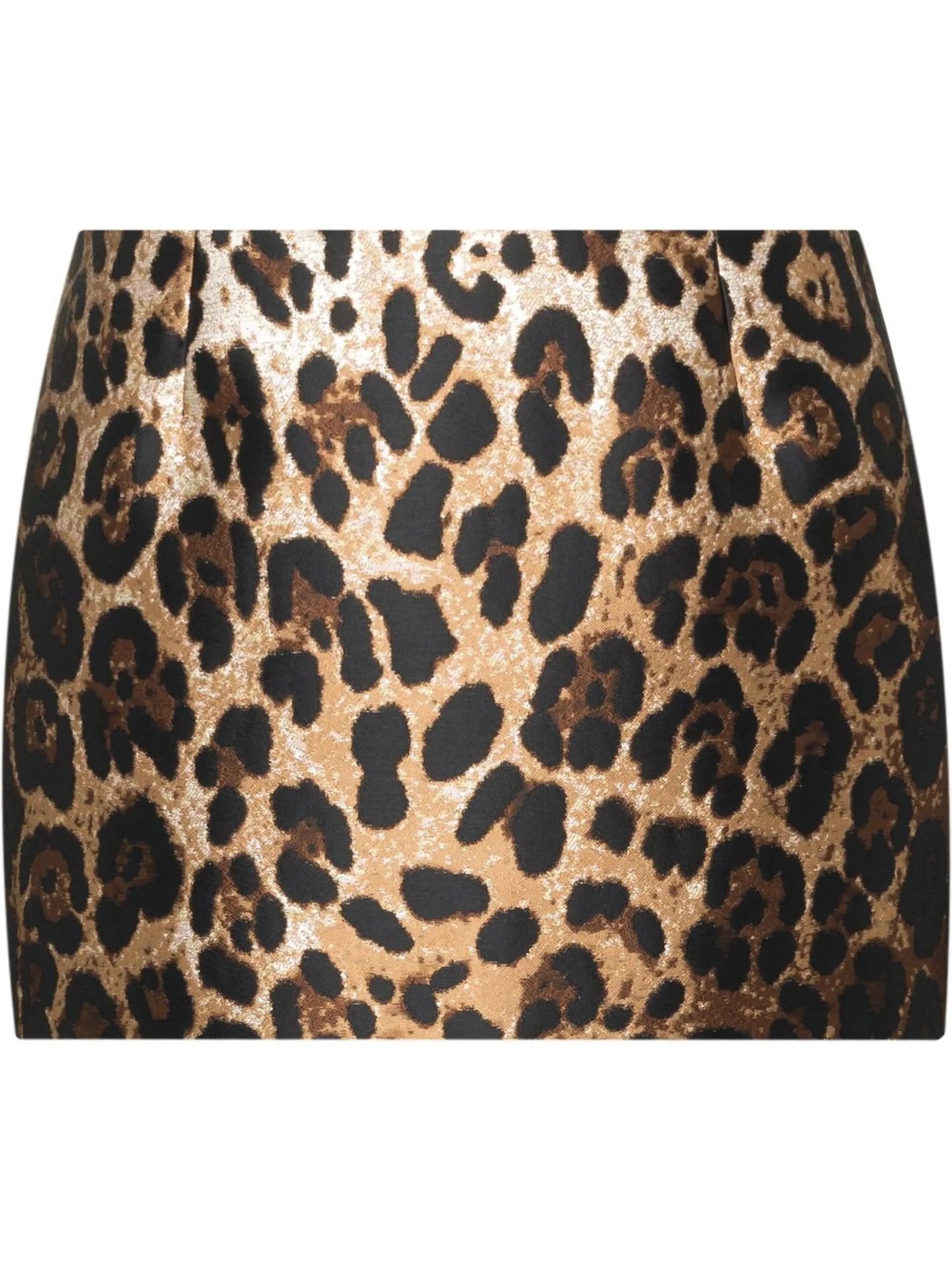 leopard-print mini skirt