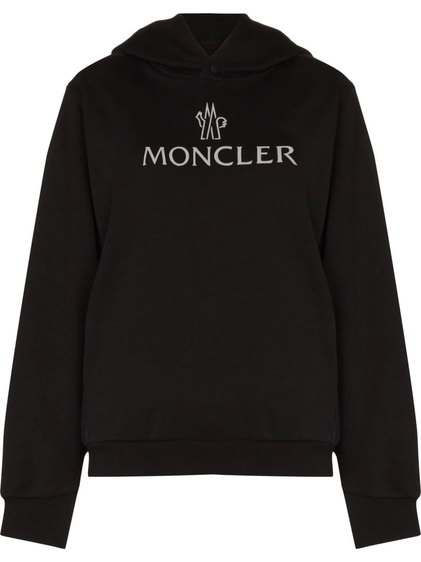 logo-print panelled hoodie