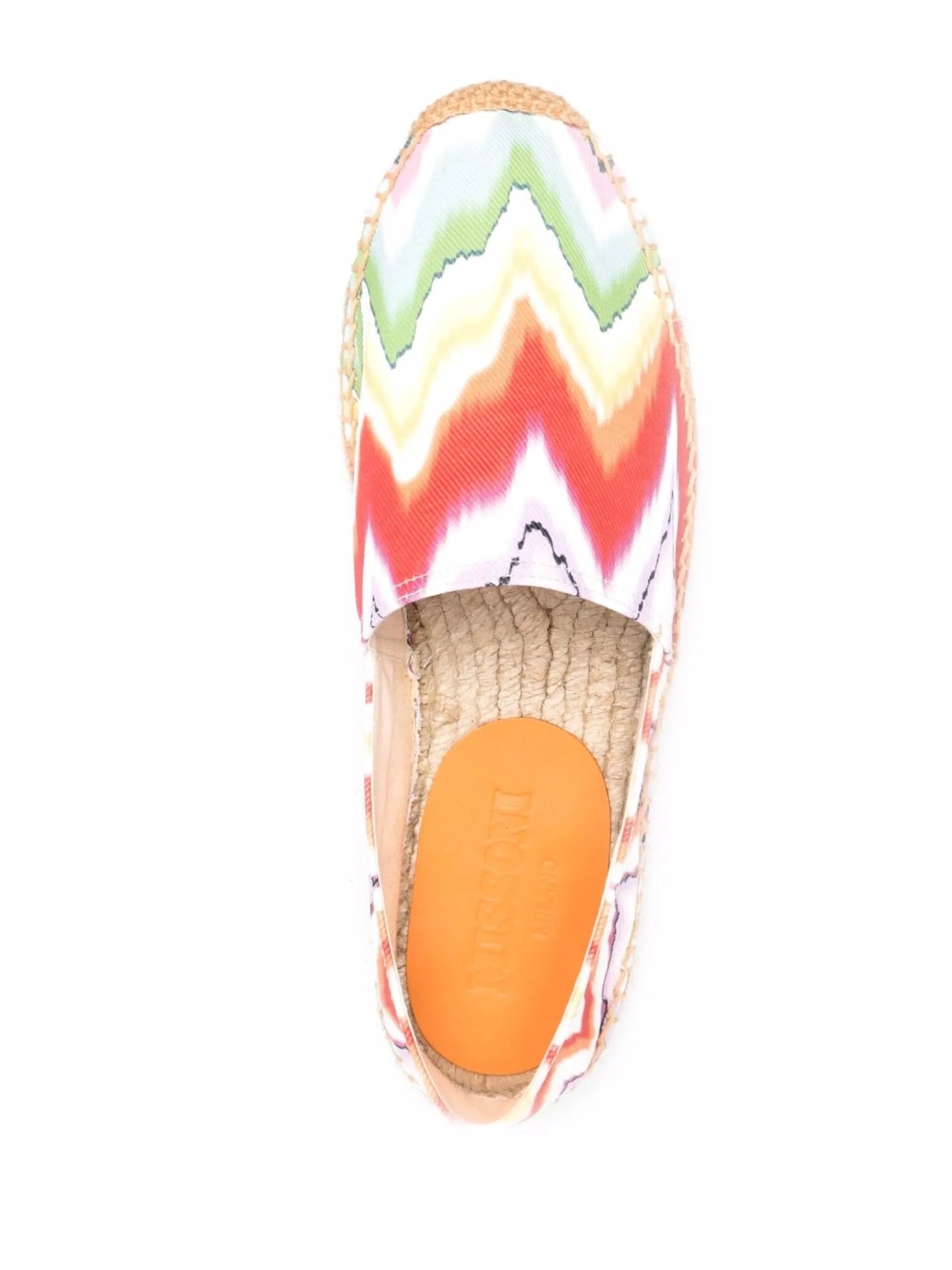 zigzag-print flat espadrilles