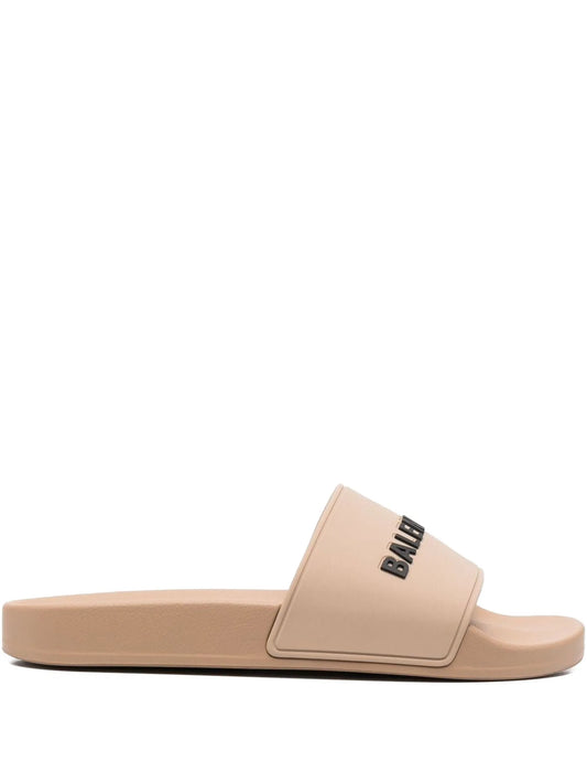 logo-embossed pool slides