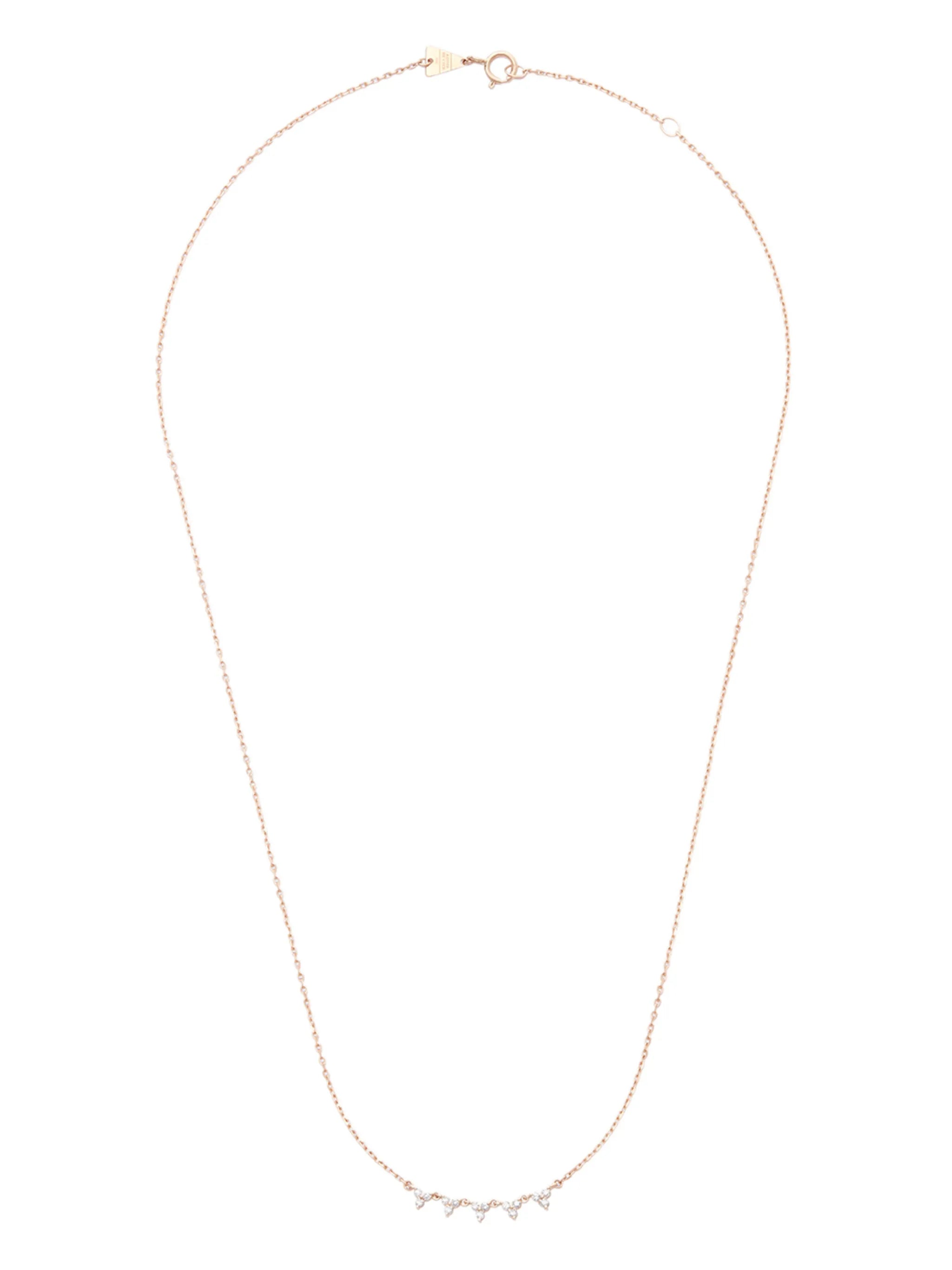 14kt yellow gold diamond tennis necklace