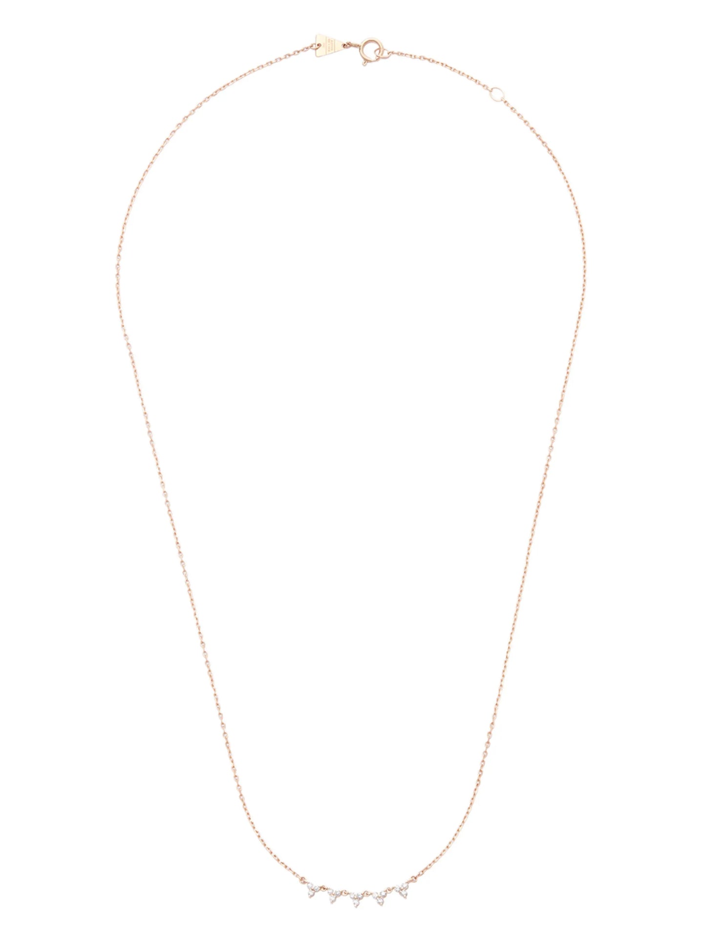 14kt yellow gold diamond tennis necklace
