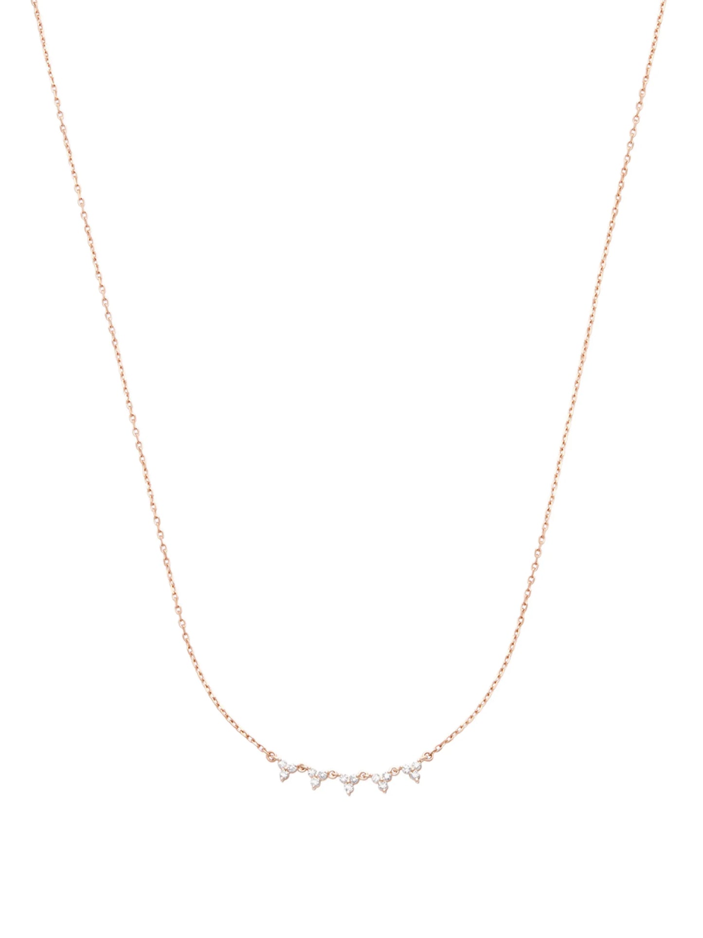 14kt yellow gold diamond tennis necklace