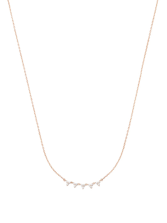 14kt yellow gold diamond tennis necklace