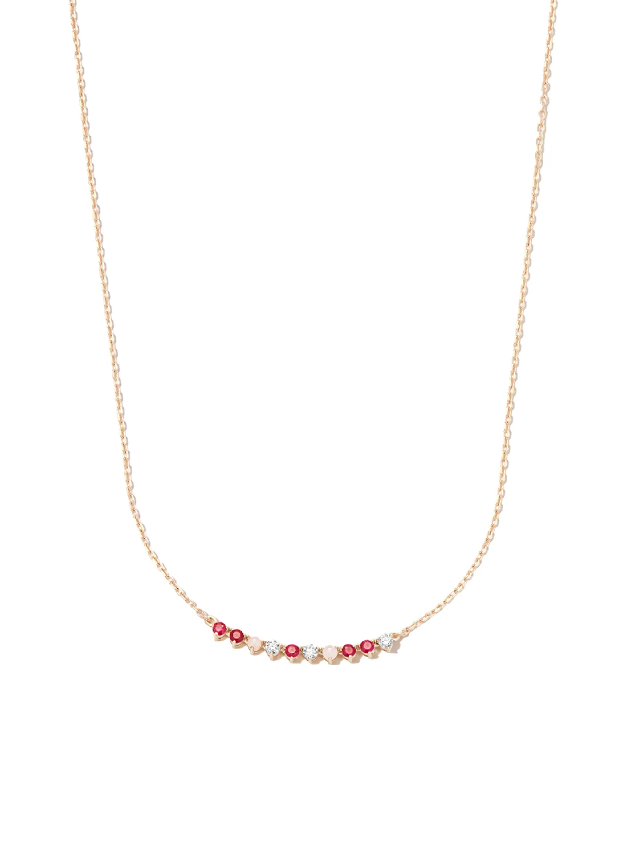 14kt yellow gold Amalfi multi-stone necklace