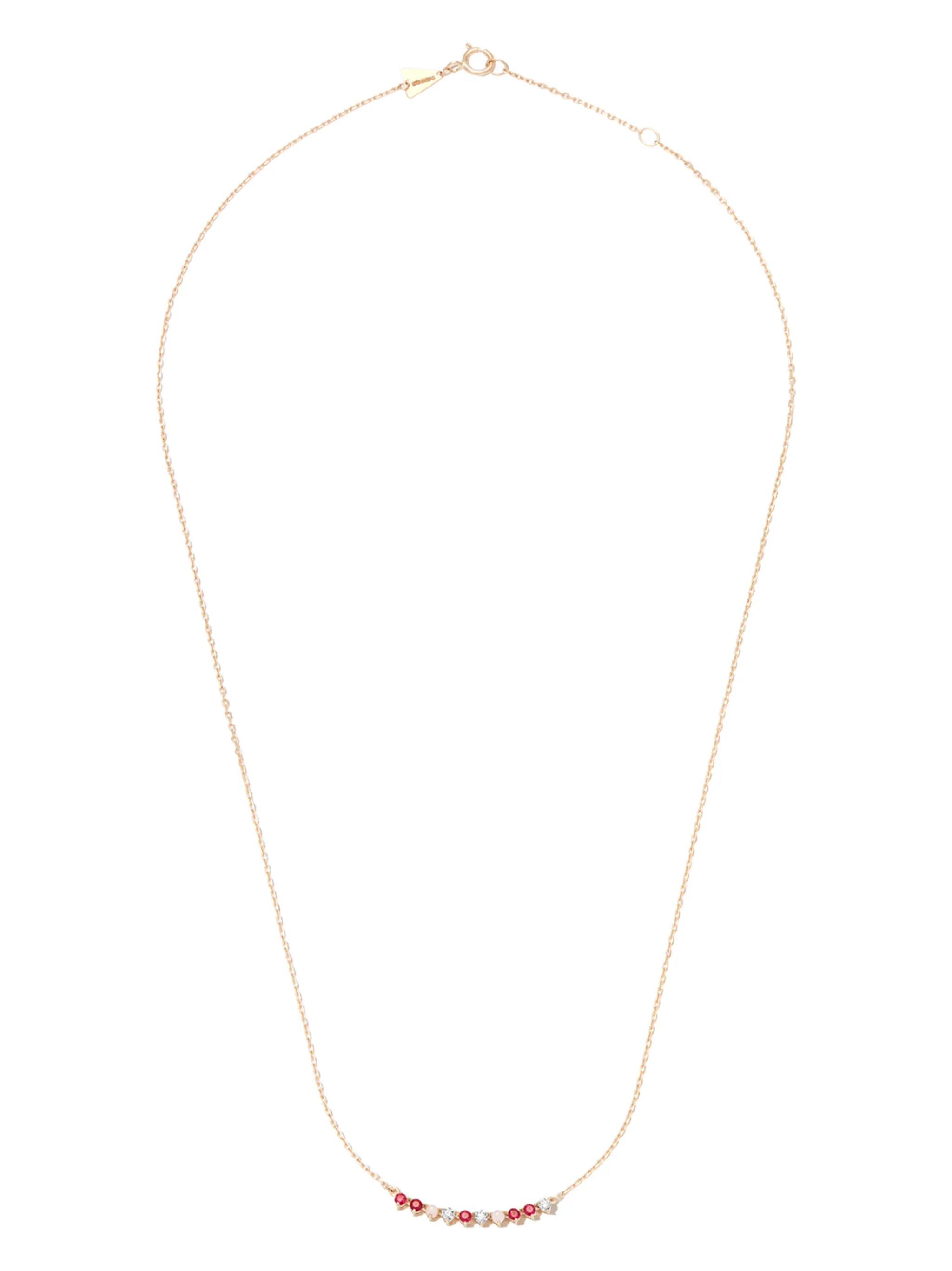 14kt yellow gold Amalfi multi-stone necklace