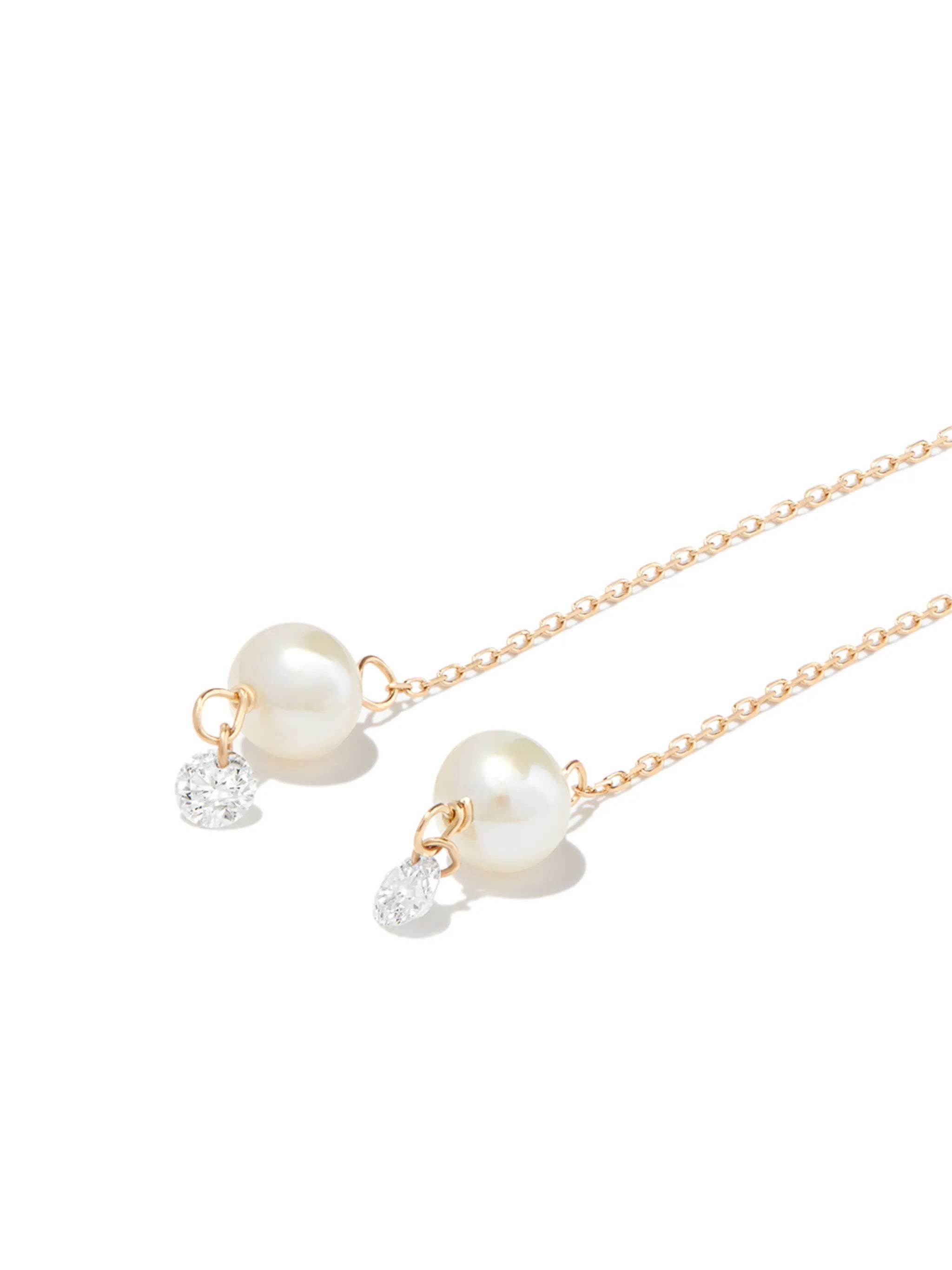 18kt yellow gold pearl drop earrings