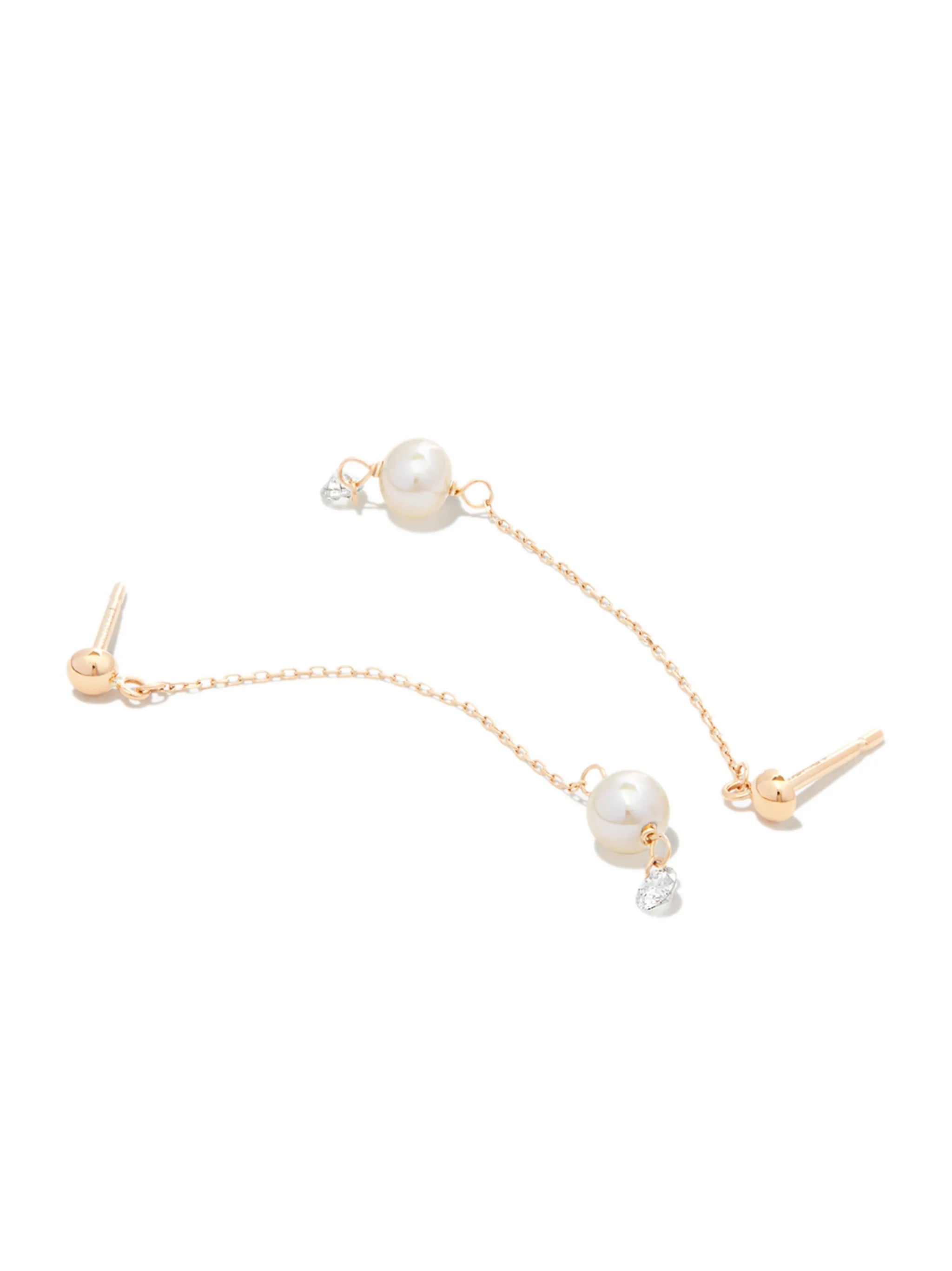 18kt yellow gold pearl drop earrings