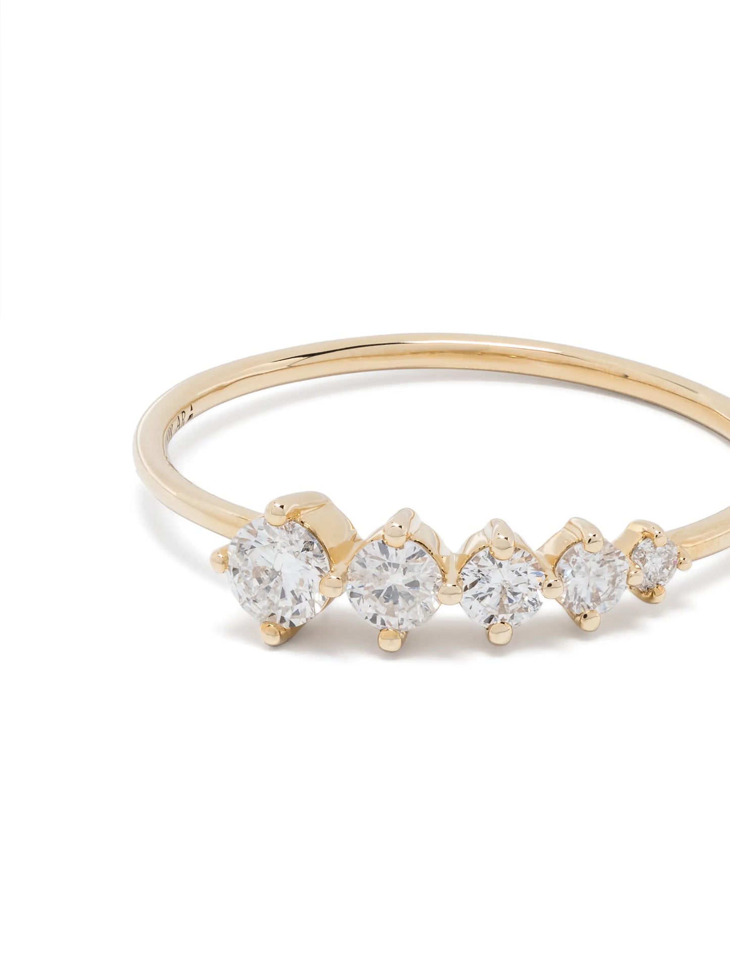 14kt yellow gold Graduated diamond eternity band ring