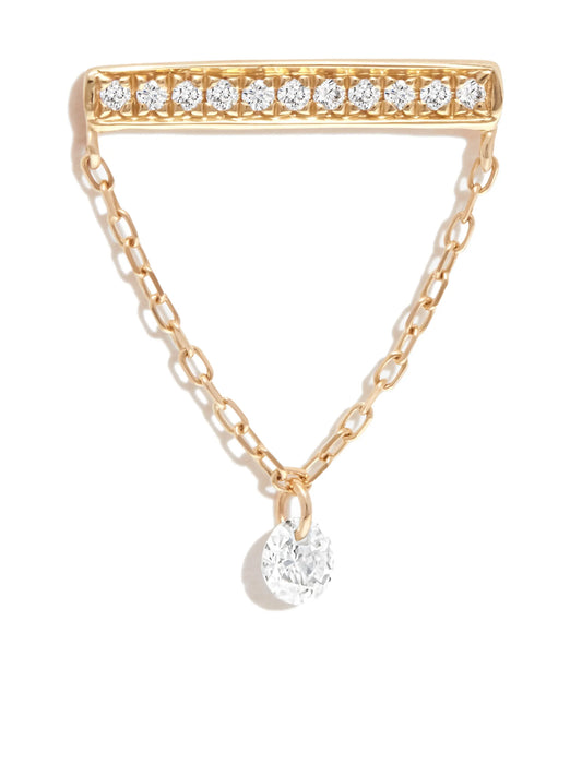 18kt yellow gold diamond drop earring