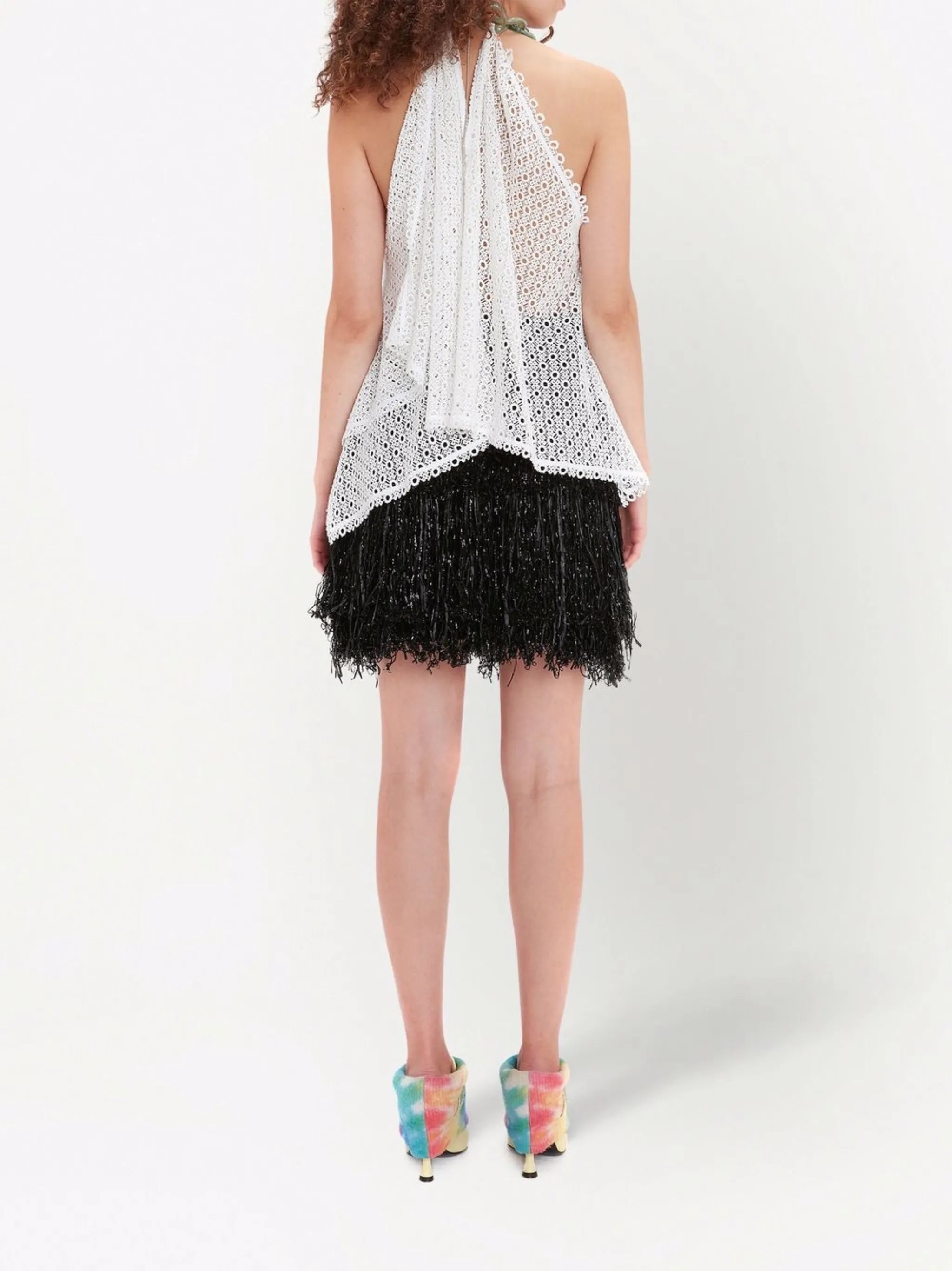 chain-detail crochet sleeveless top