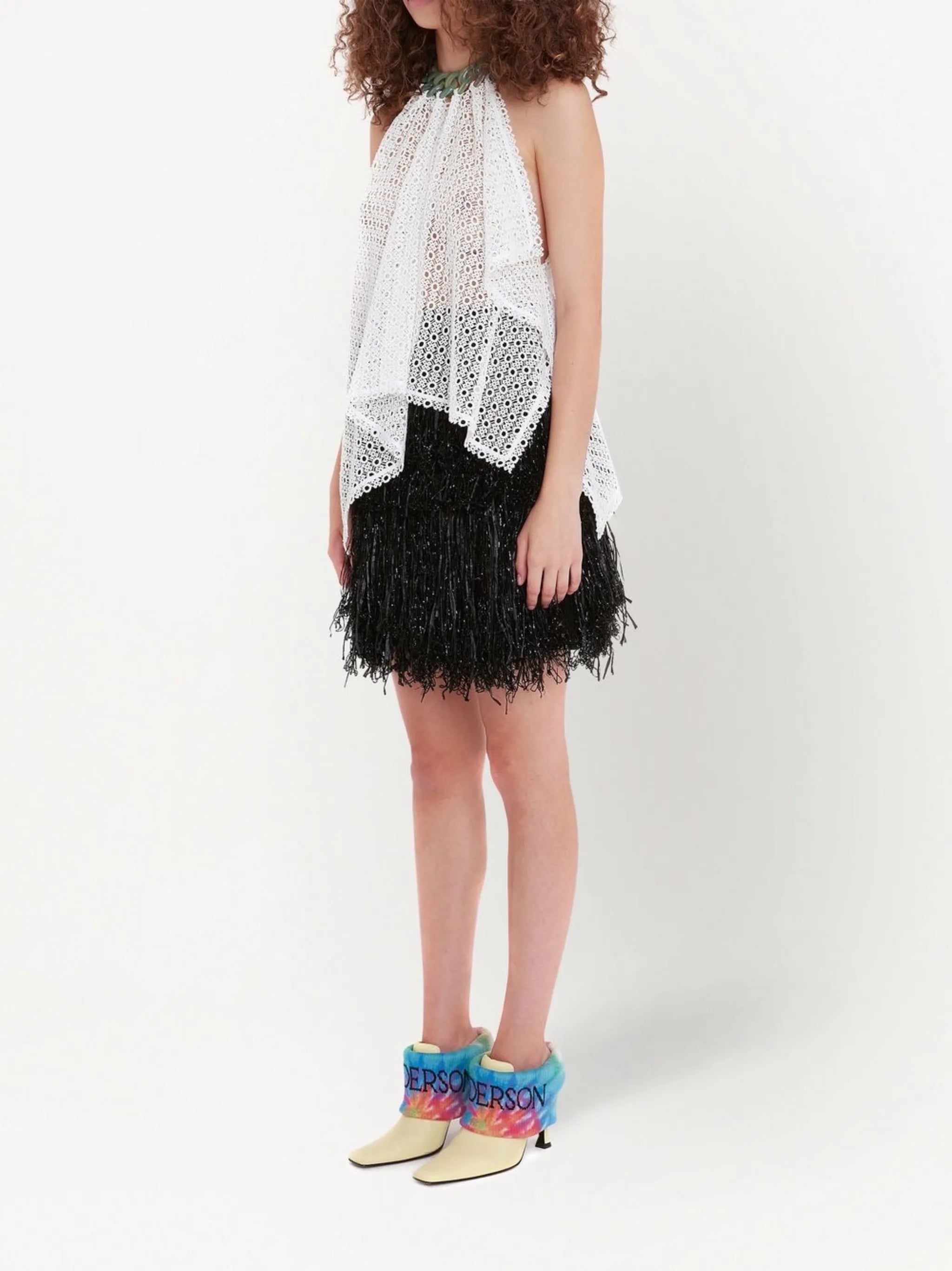 chain-detail crochet sleeveless top