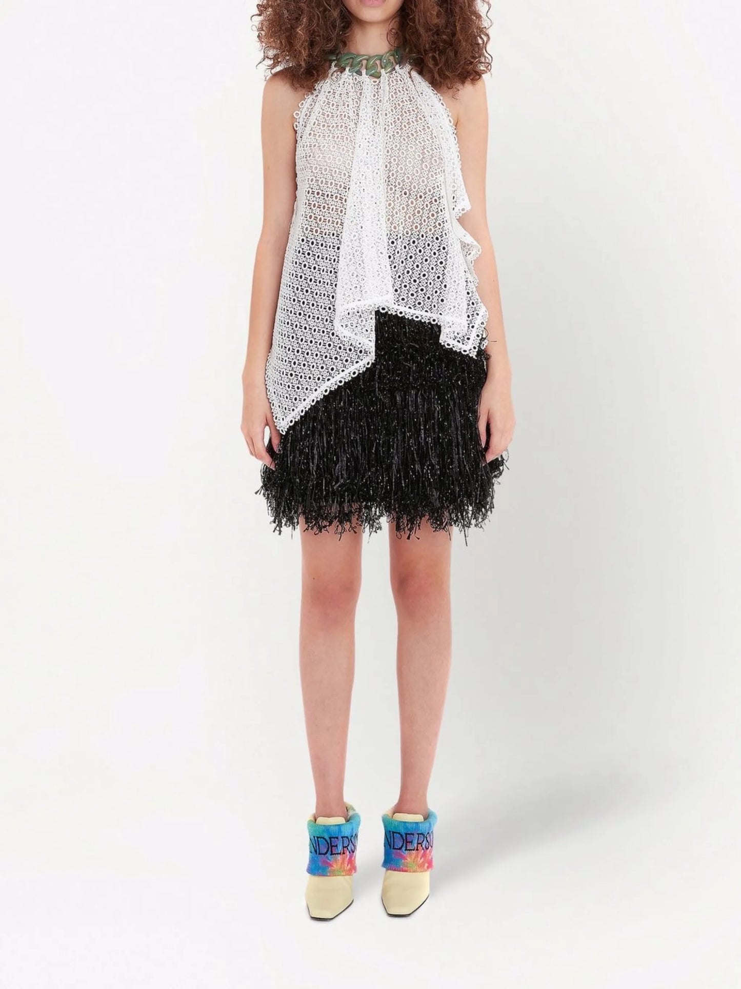 chain-detail crochet sleeveless top