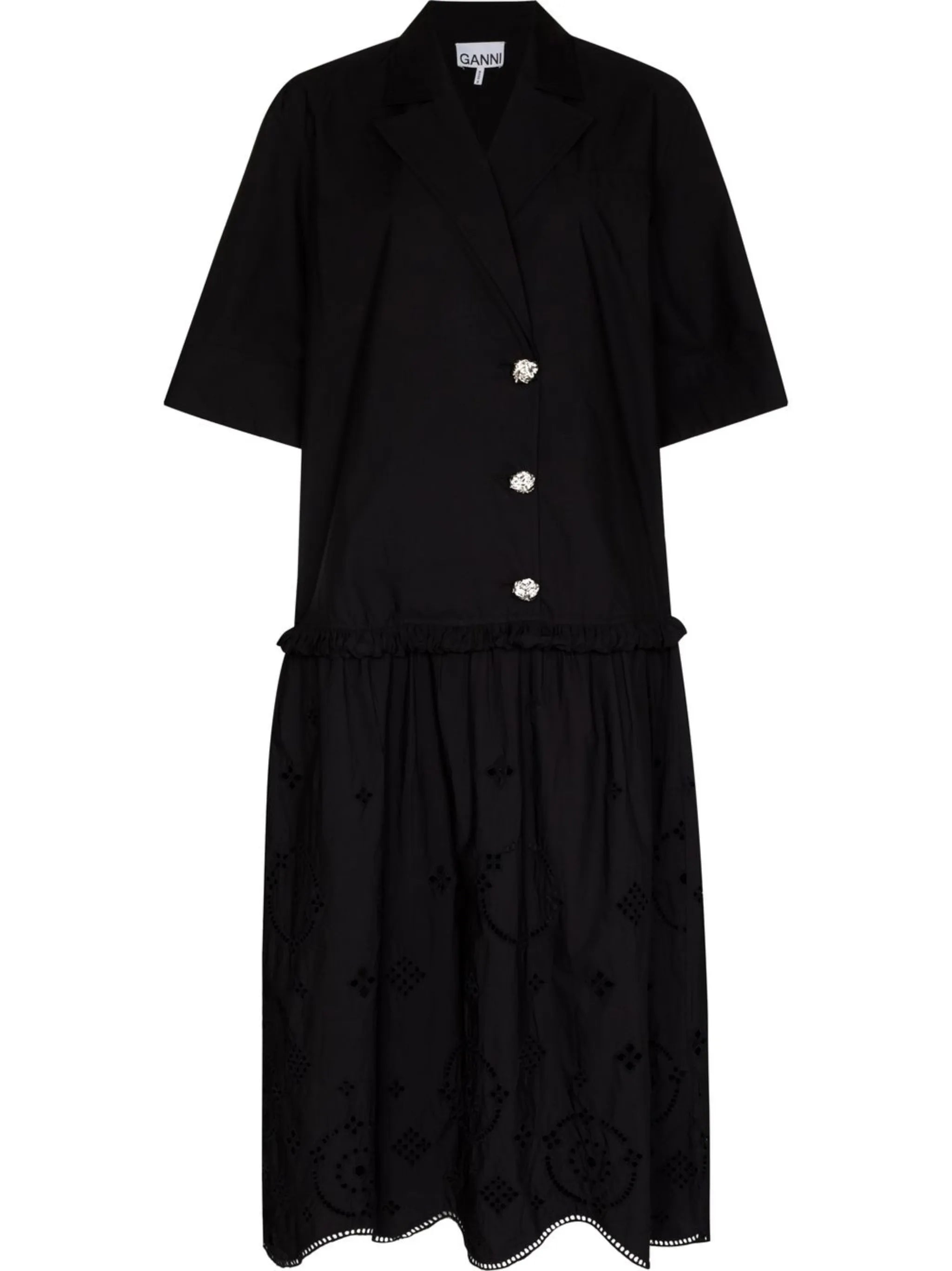broderie-anglaise shirt dress
