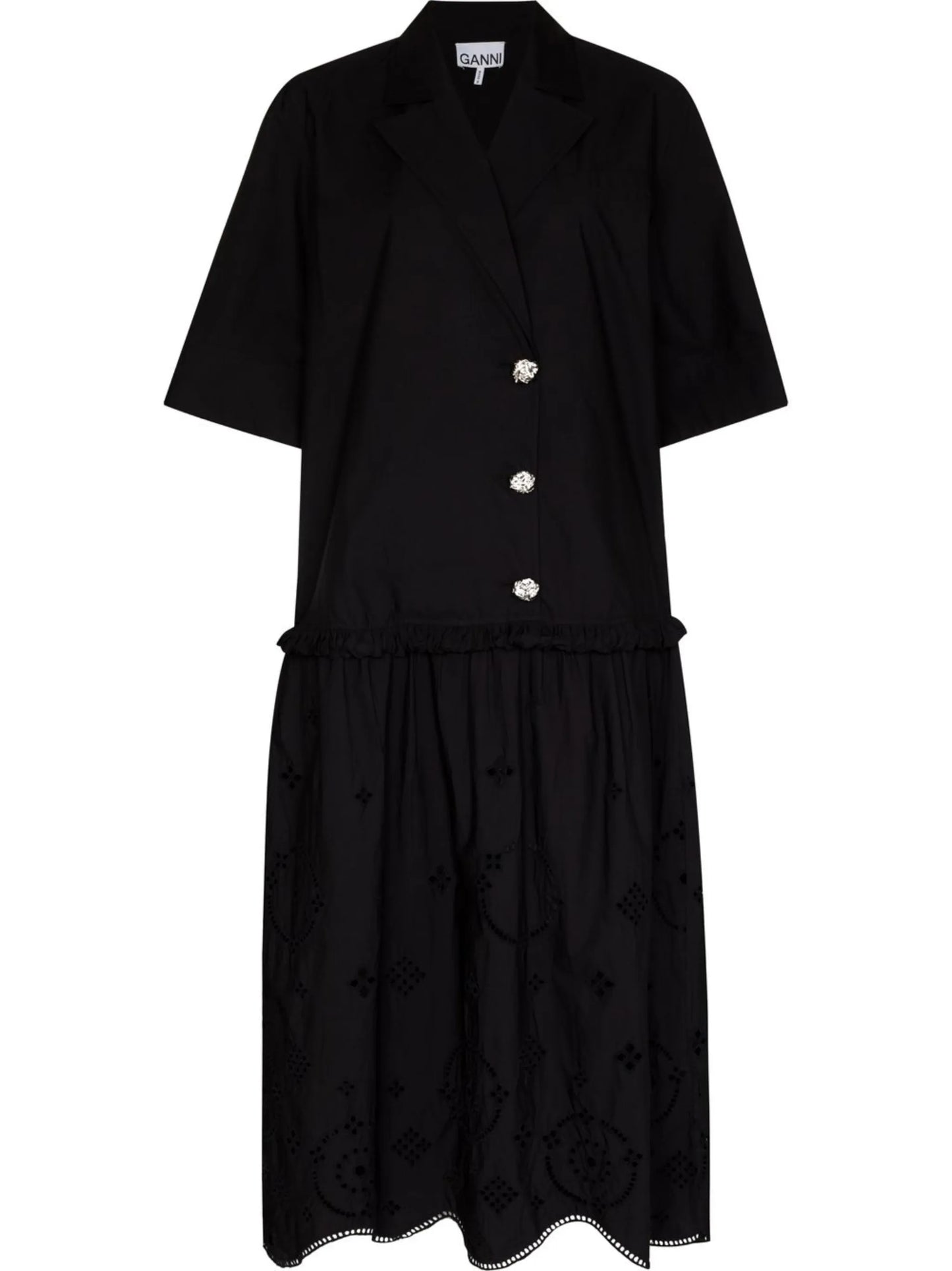 broderie-anglaise shirt dress