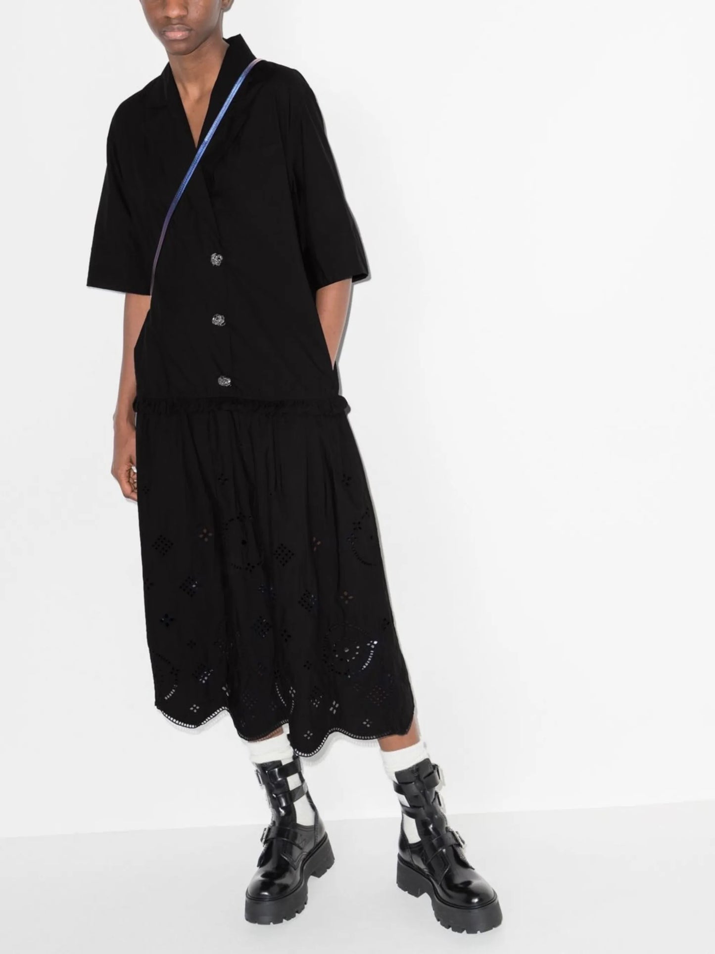broderie-anglaise shirt dress