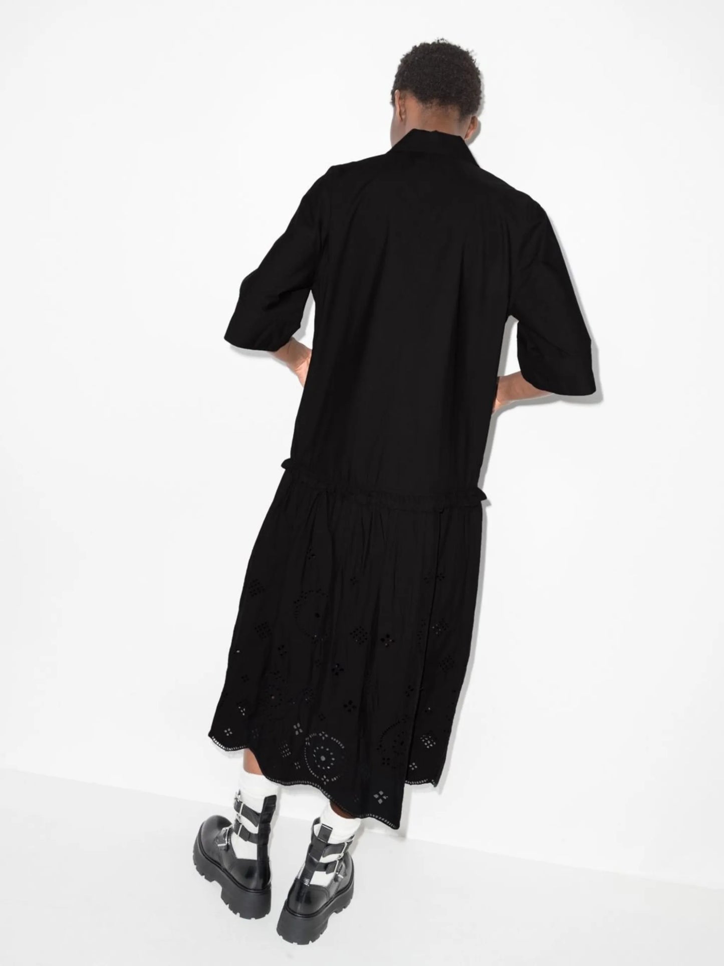 broderie-anglaise shirt dress