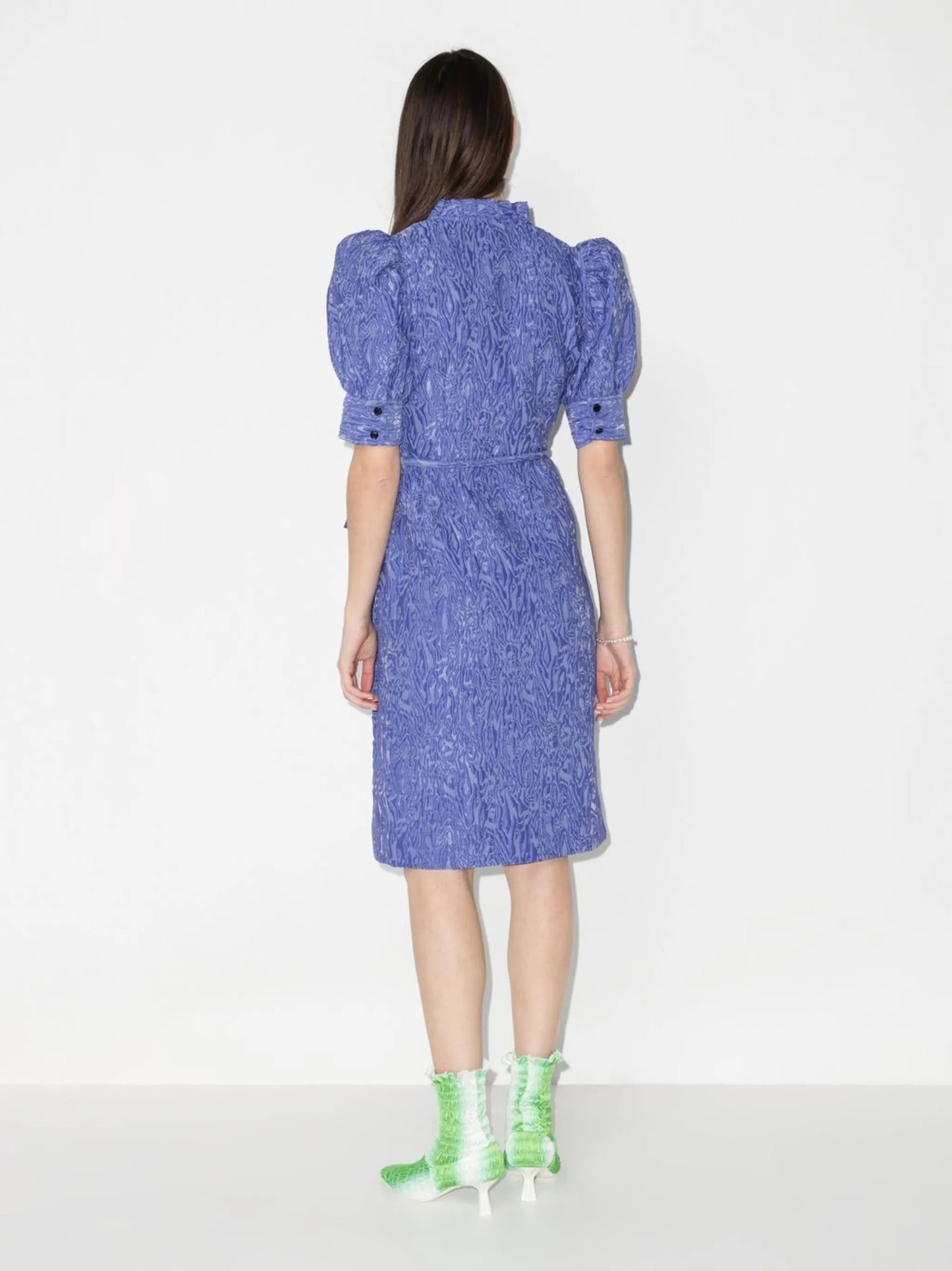 3D jacquard warp dress