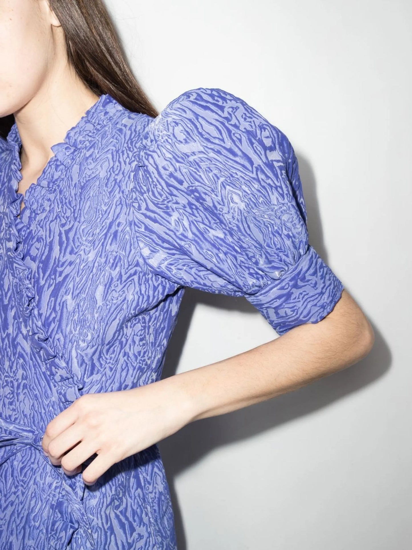 3D jacquard warp dress