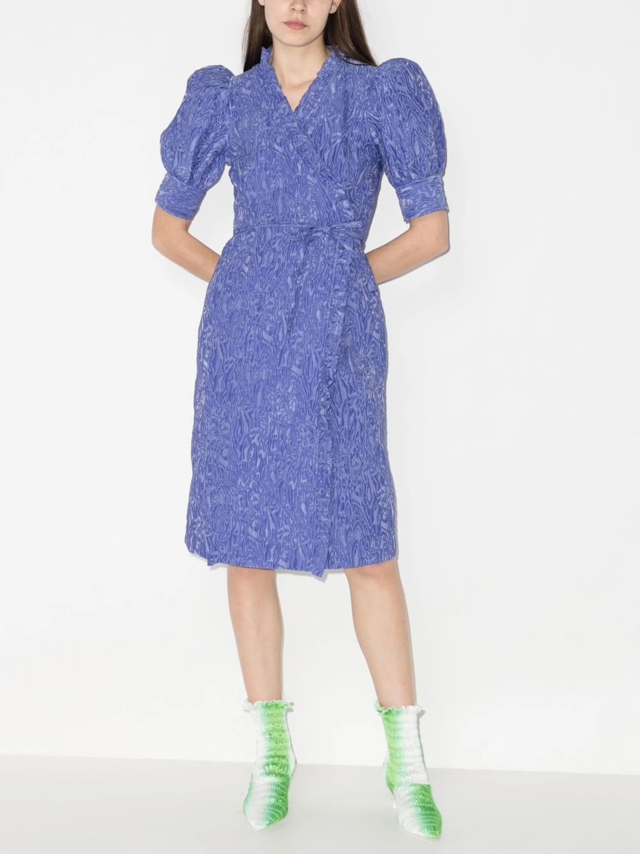 3D jacquard warp dress