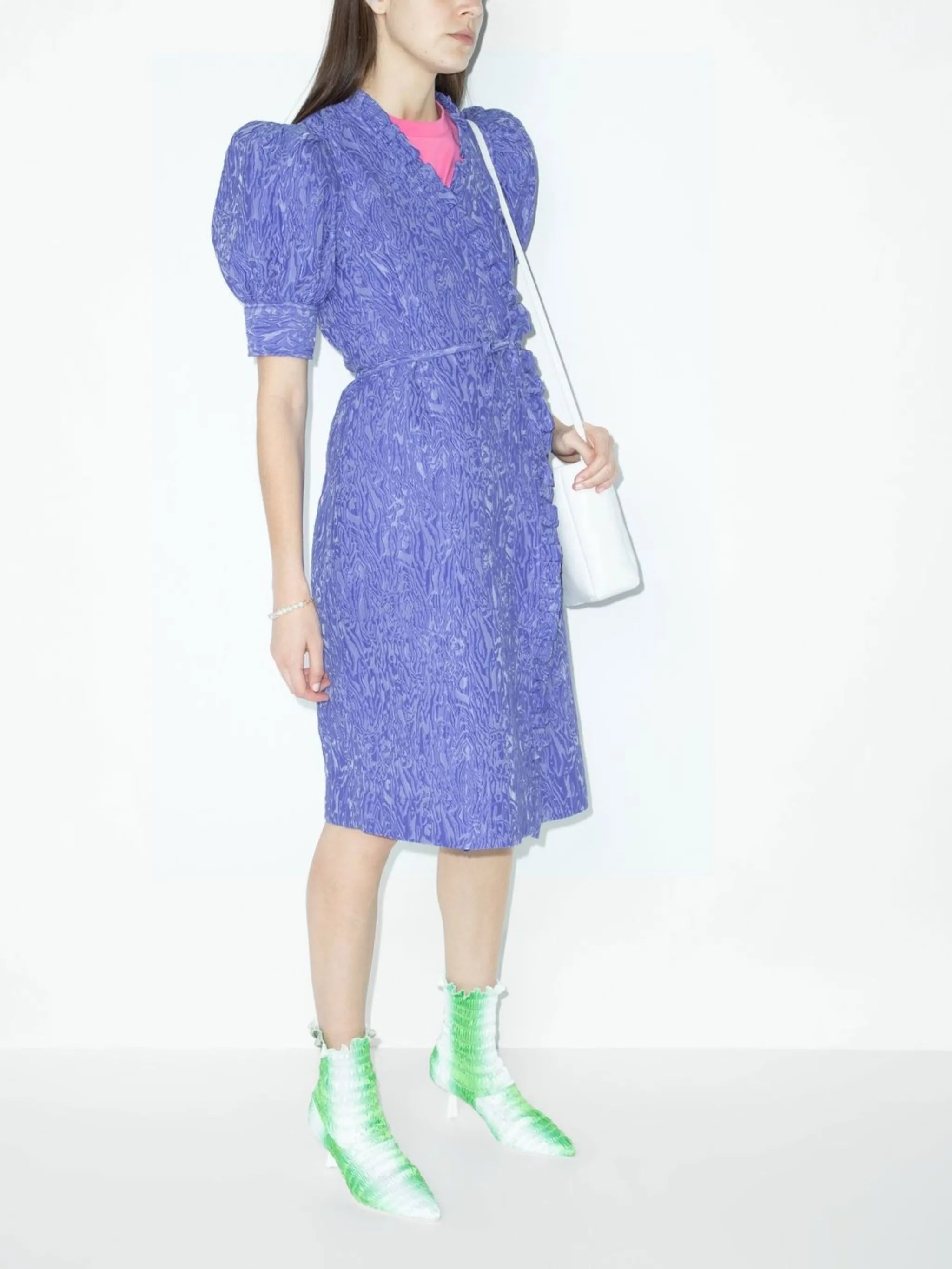 3D jacquard warp dress