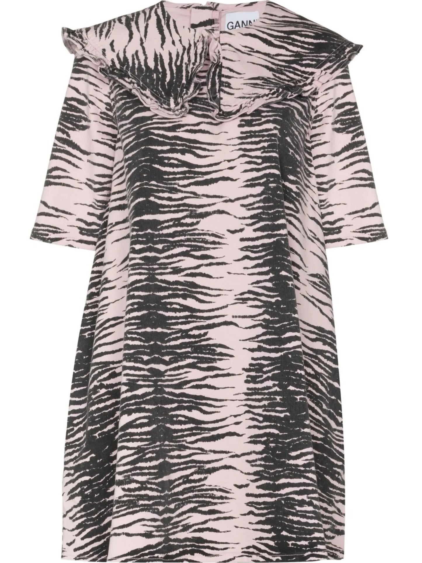 tiger-print shift minidress