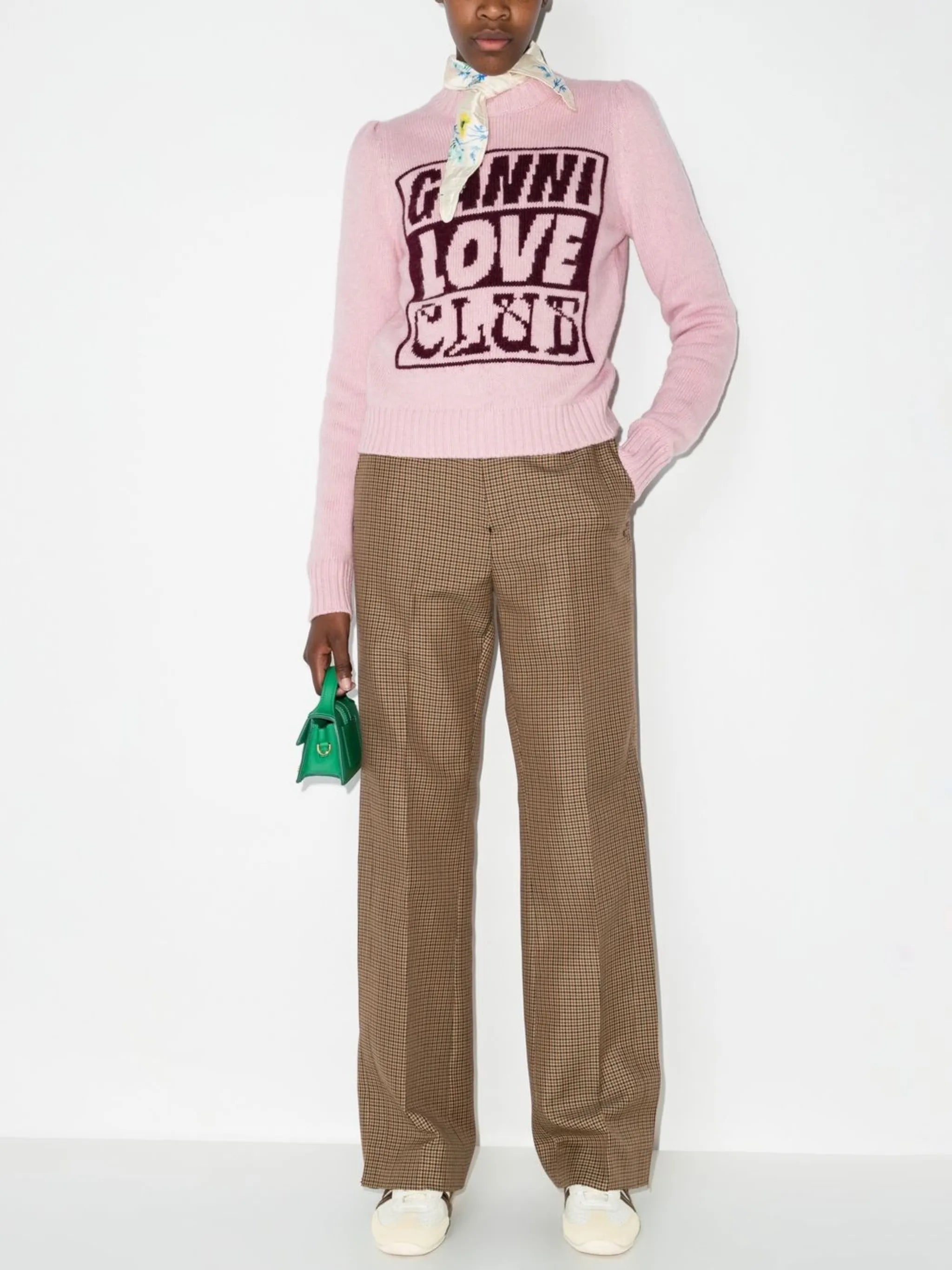 embroidered-logo crew-neck jumper