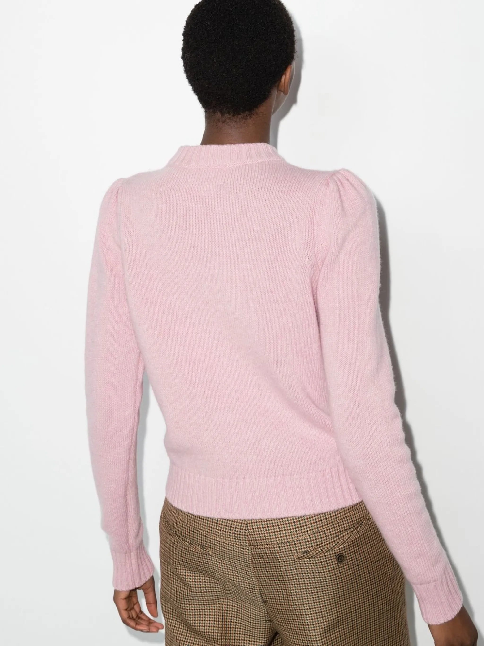 embroidered-logo crew-neck jumper