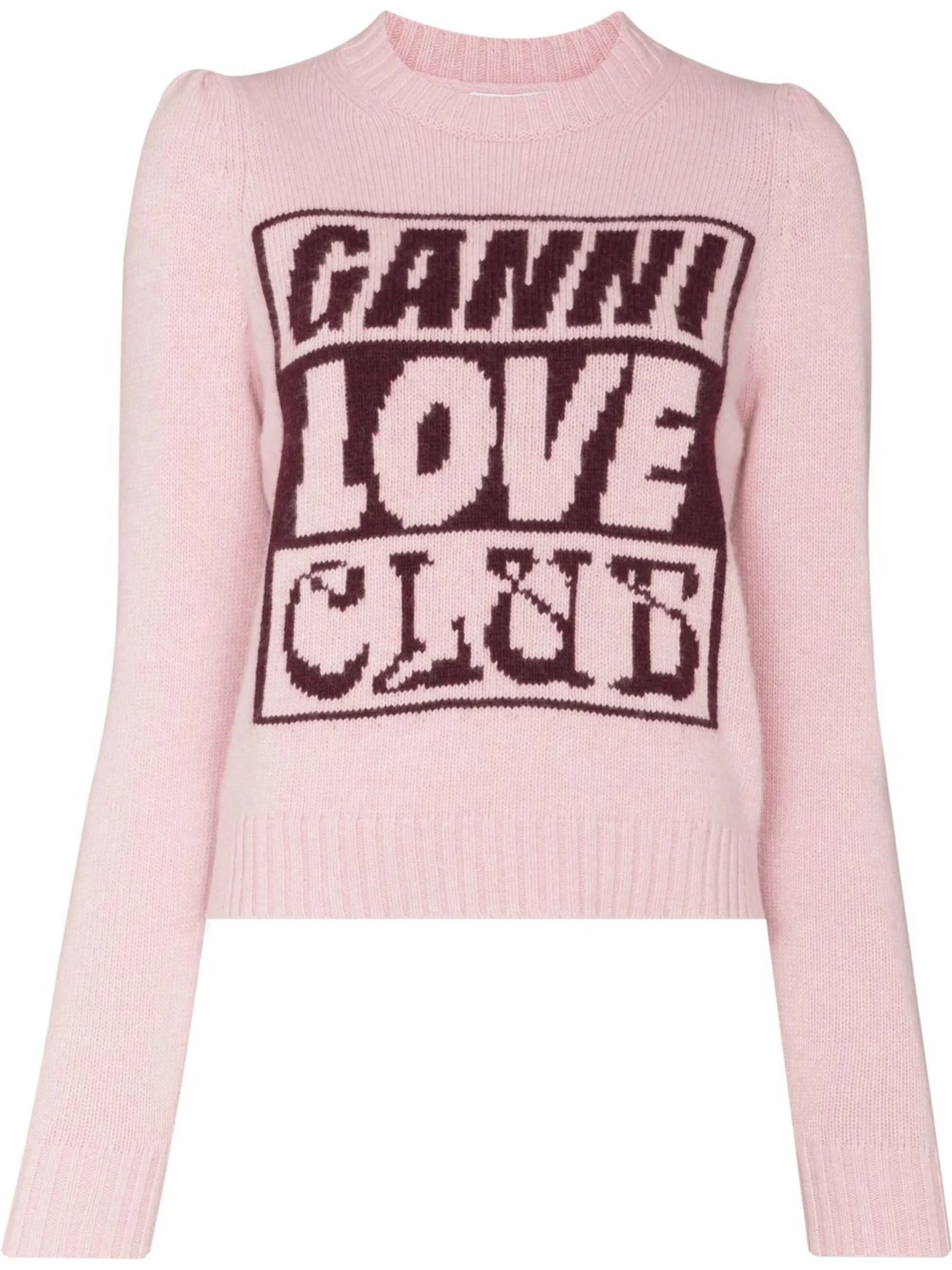 embroidered-logo crew-neck jumper