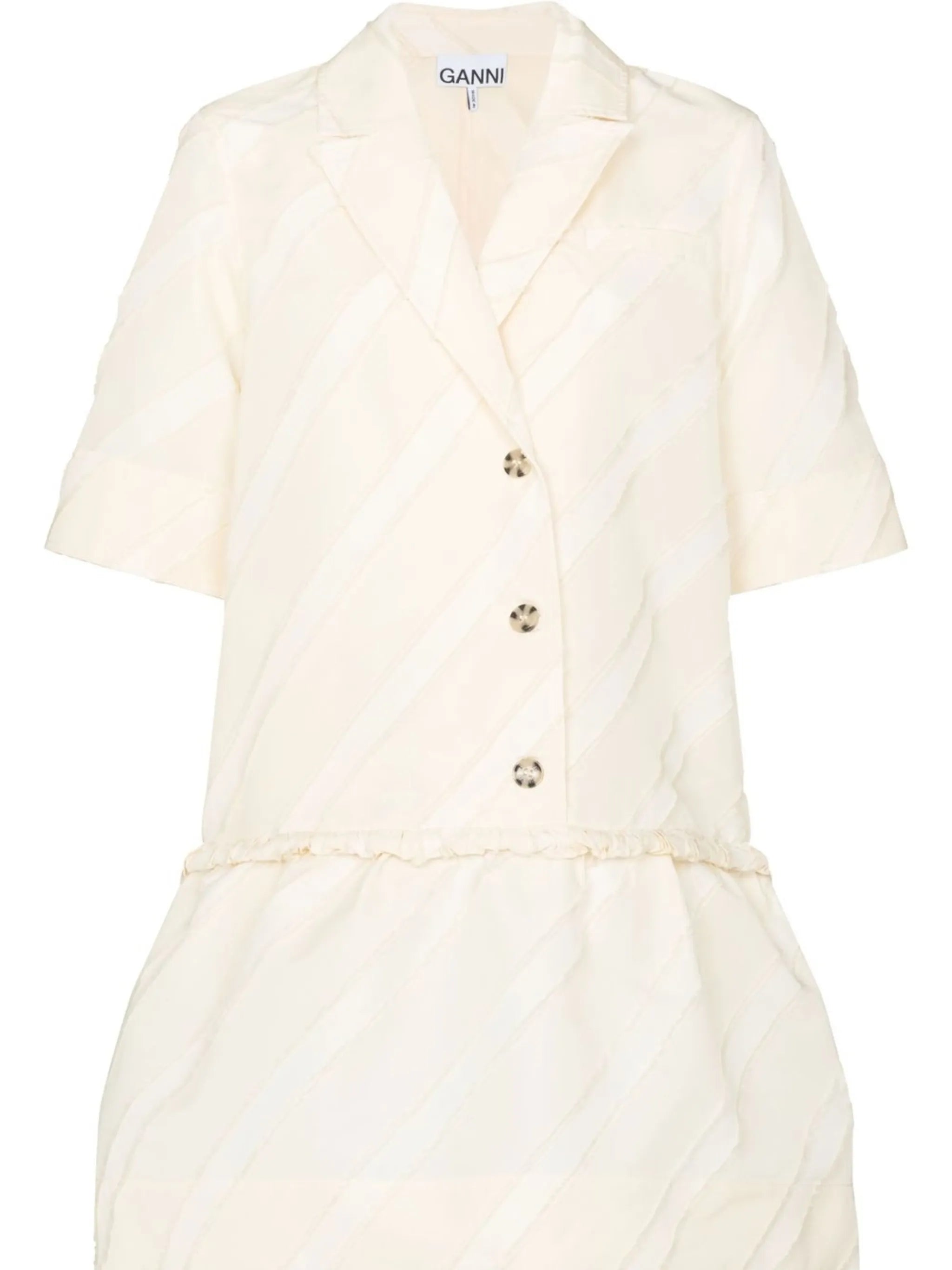 striped short-sleeve mini dress