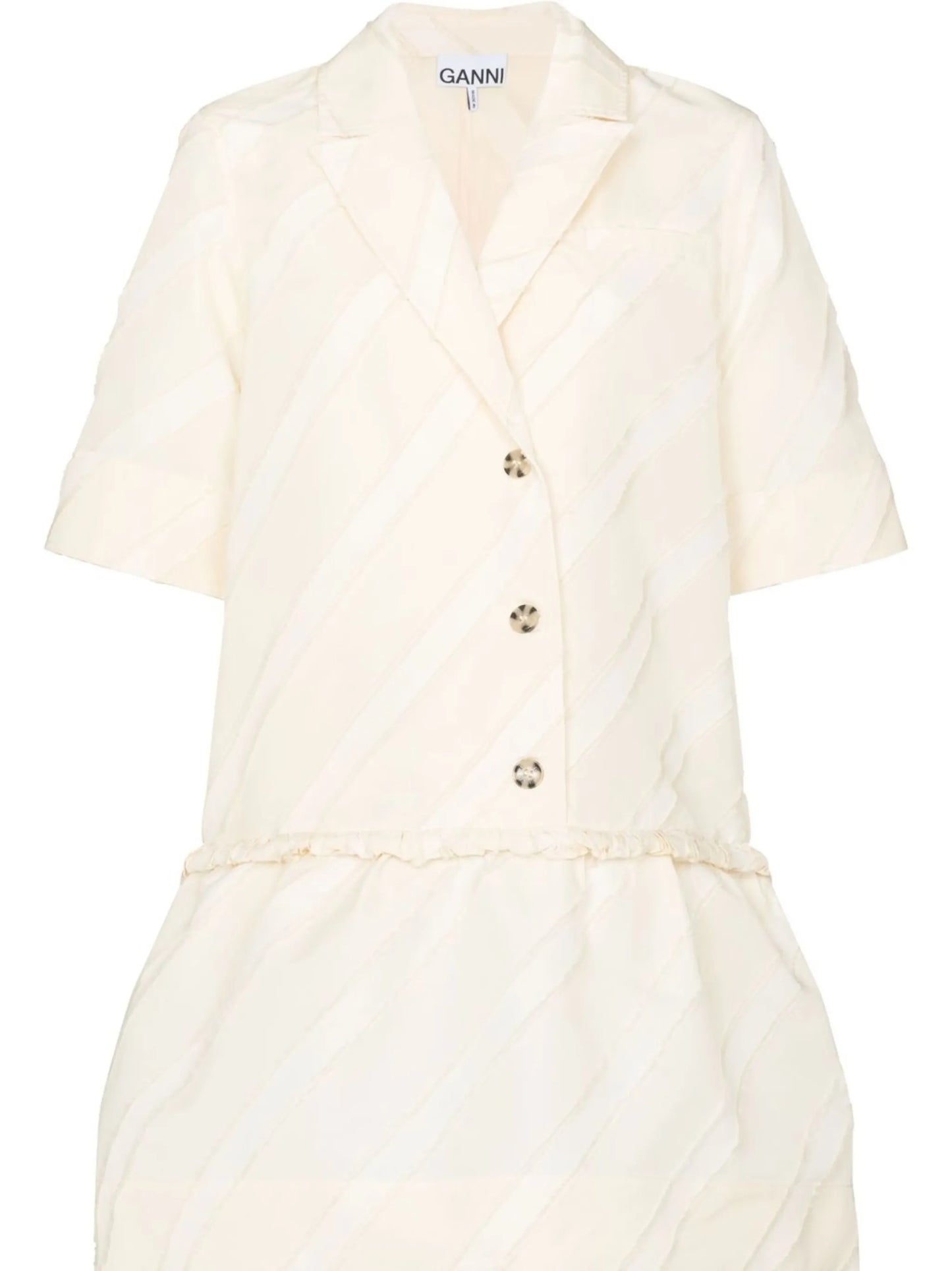 striped short-sleeve mini dress